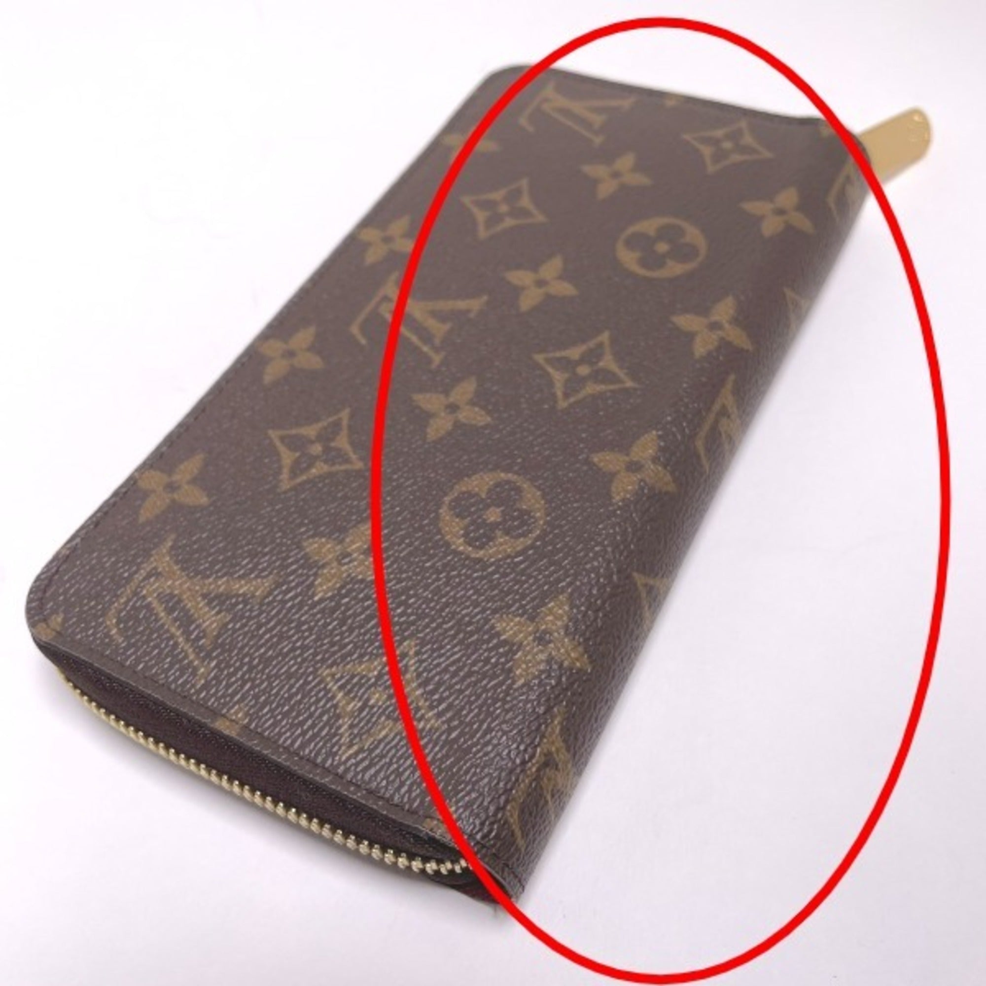Louis Vuitton Brown Fuchsia Monogram Long Wallet (Bi-Fold) (Pre-Owned)
