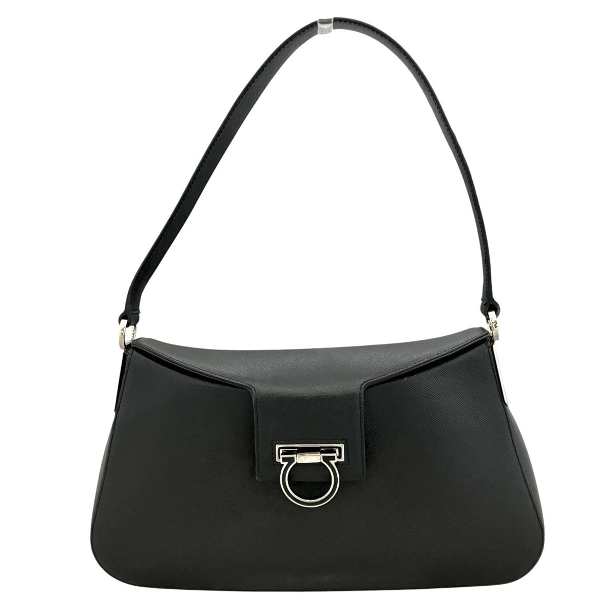 Salvatore Ferragamo Black Leather Handbag (Pre-Owned)