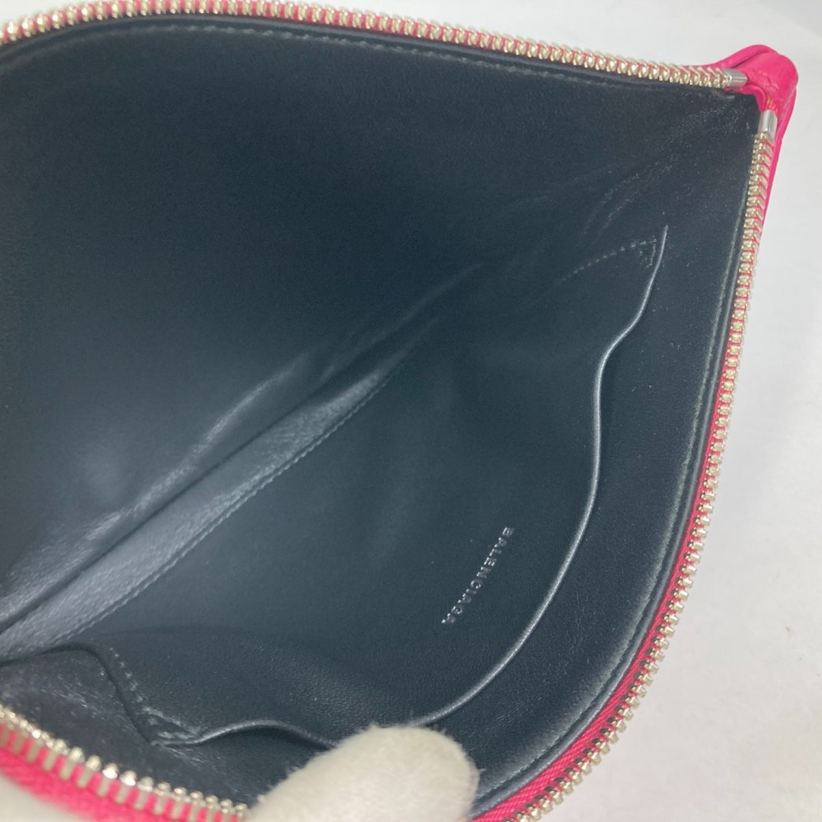Balenciaga Black Pink Leather Clutch Bag Pouch (Pre-Owned)