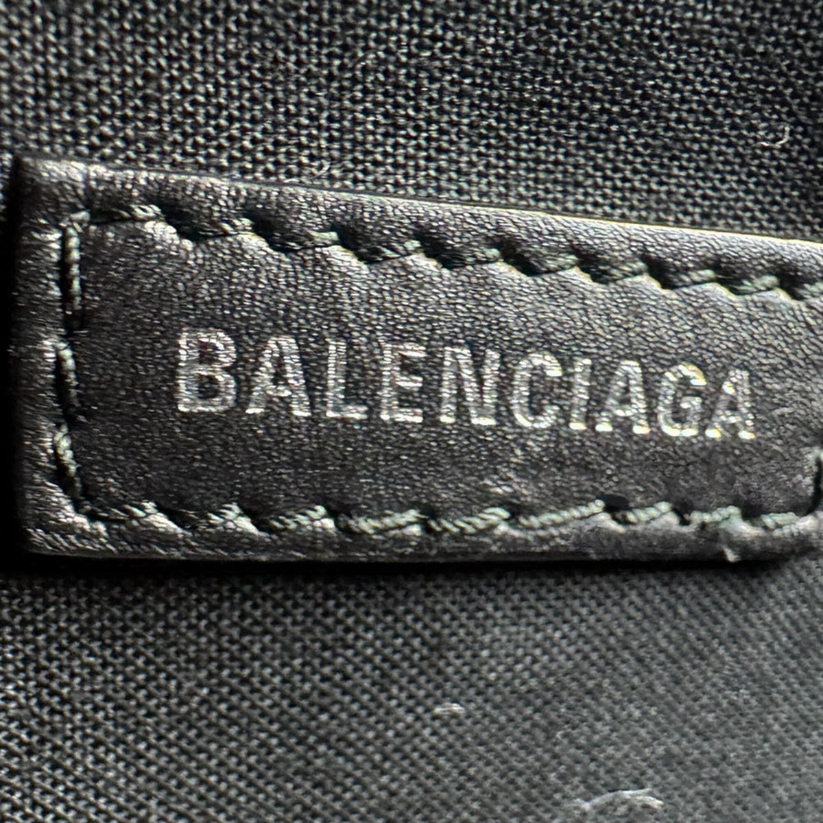 Balenciaga Black Ivory Canvas Leather Handbag Tote Bag (Pre-Owned)