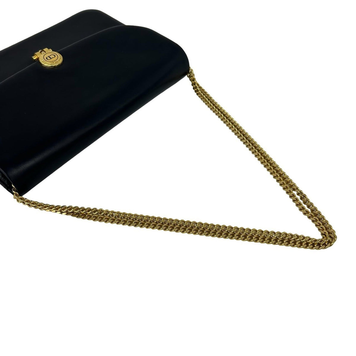 Christian Dior Black Leather Pochette Shoulder Bag (Pre-Owned)