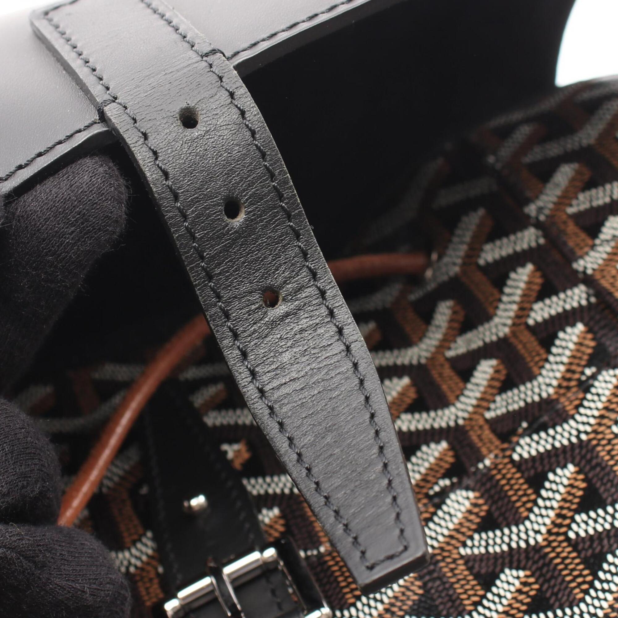 Goyard Black Multi-Color Coated Canvas Leather Backpack (Pre-Owned)