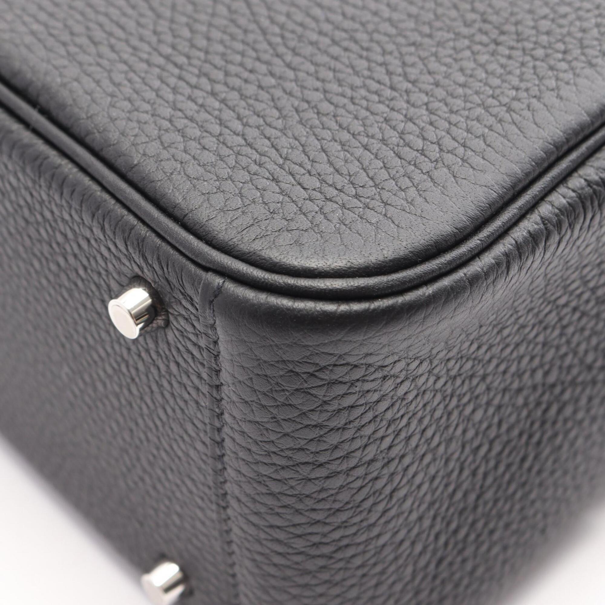 Hermes Black Taurillon Clemence Leather Handbag Shoulder Bag (Pre-Owned)