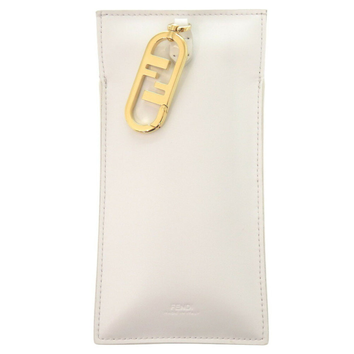 Fendi White Leather Leather Pouch (Pre-Owned)