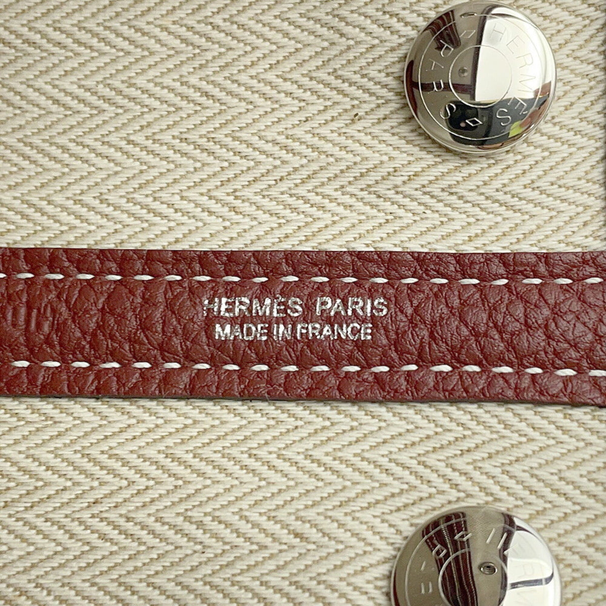 Hermes Garden Rouge H Negonda Leather Handbag Tote Bag (Pre-Owned)