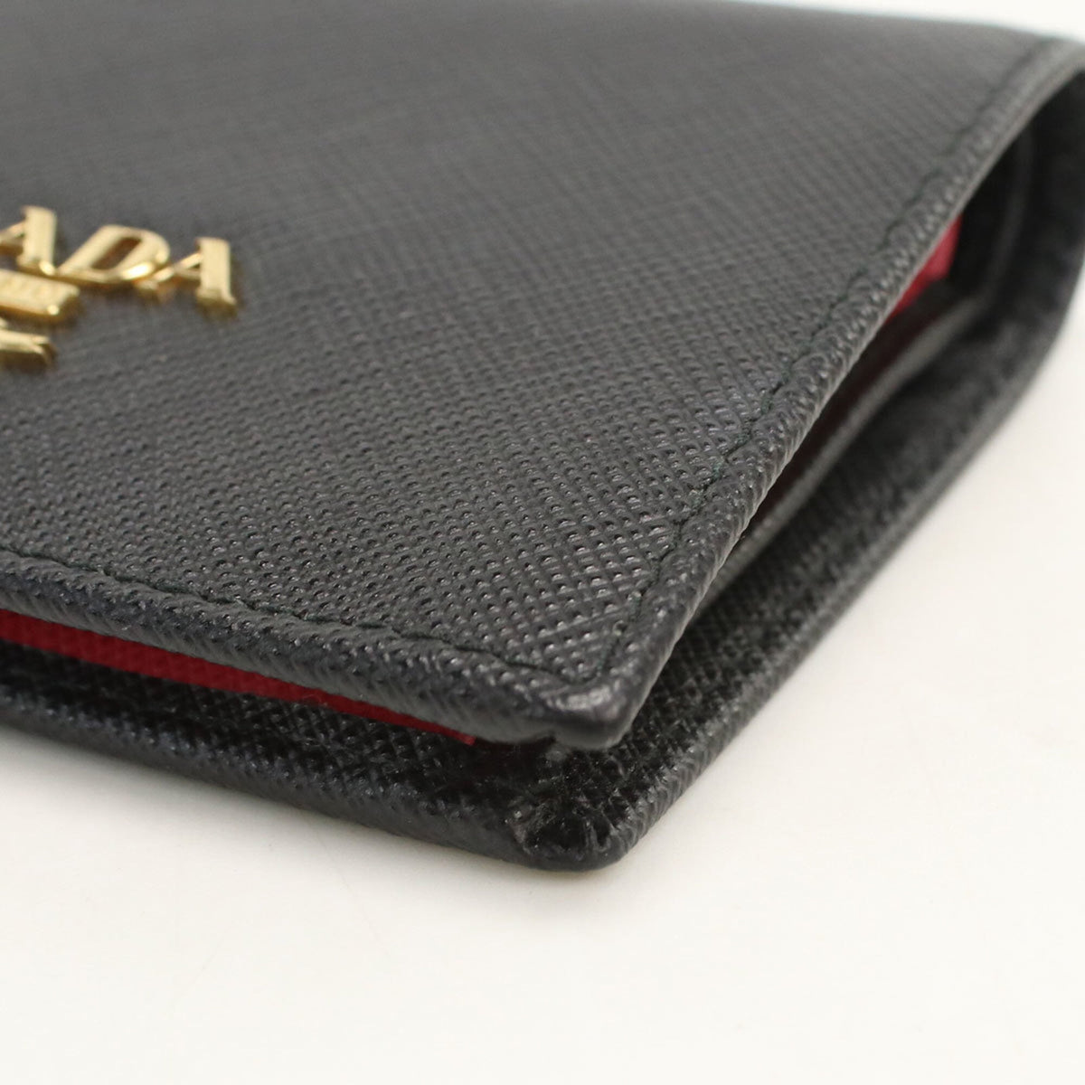 Prada Black Leather Wallet (Bi-Fold) (Pre-Owned)