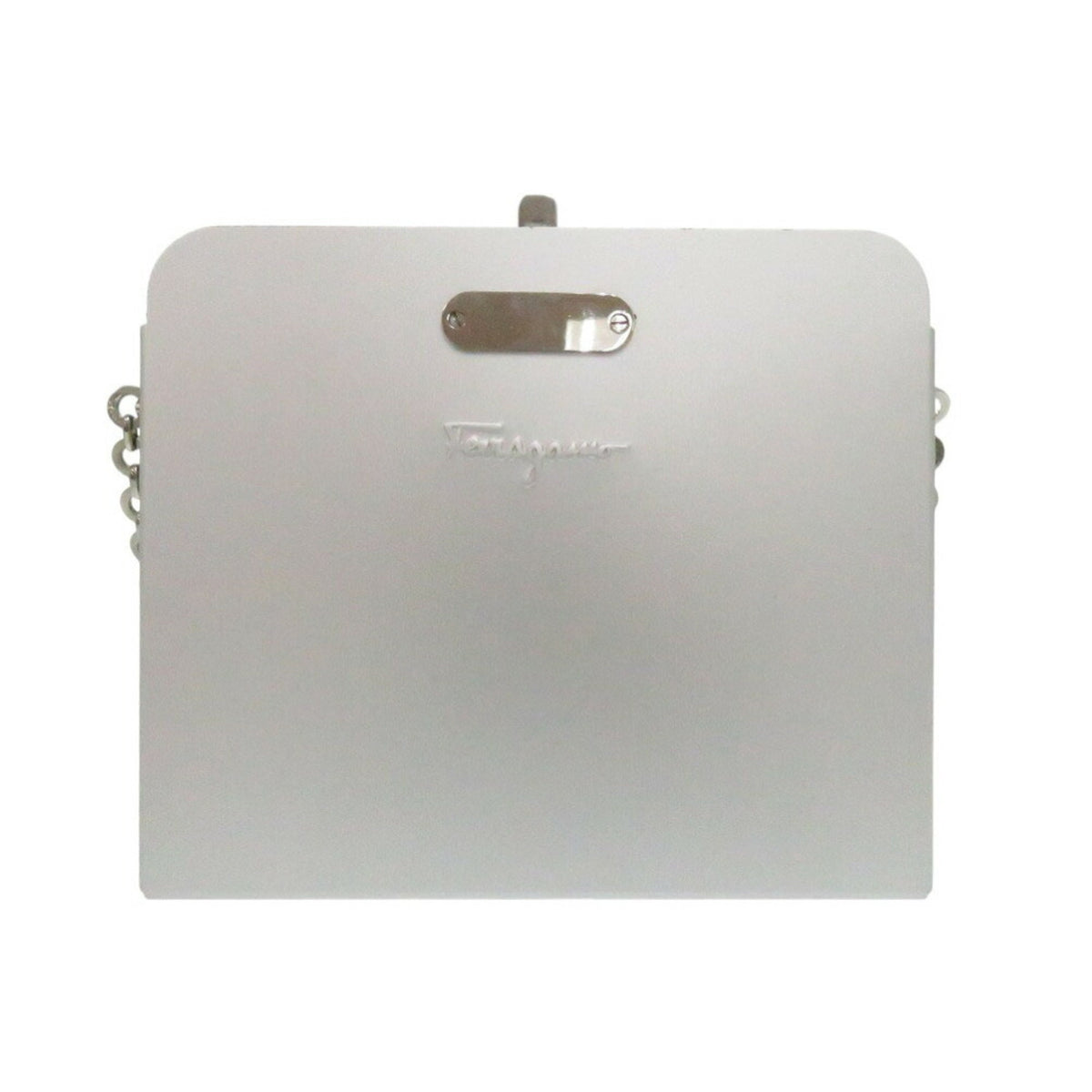 Salvatore Ferragamo Silver Aluminum Shoulder Bag (Pre-Owned)