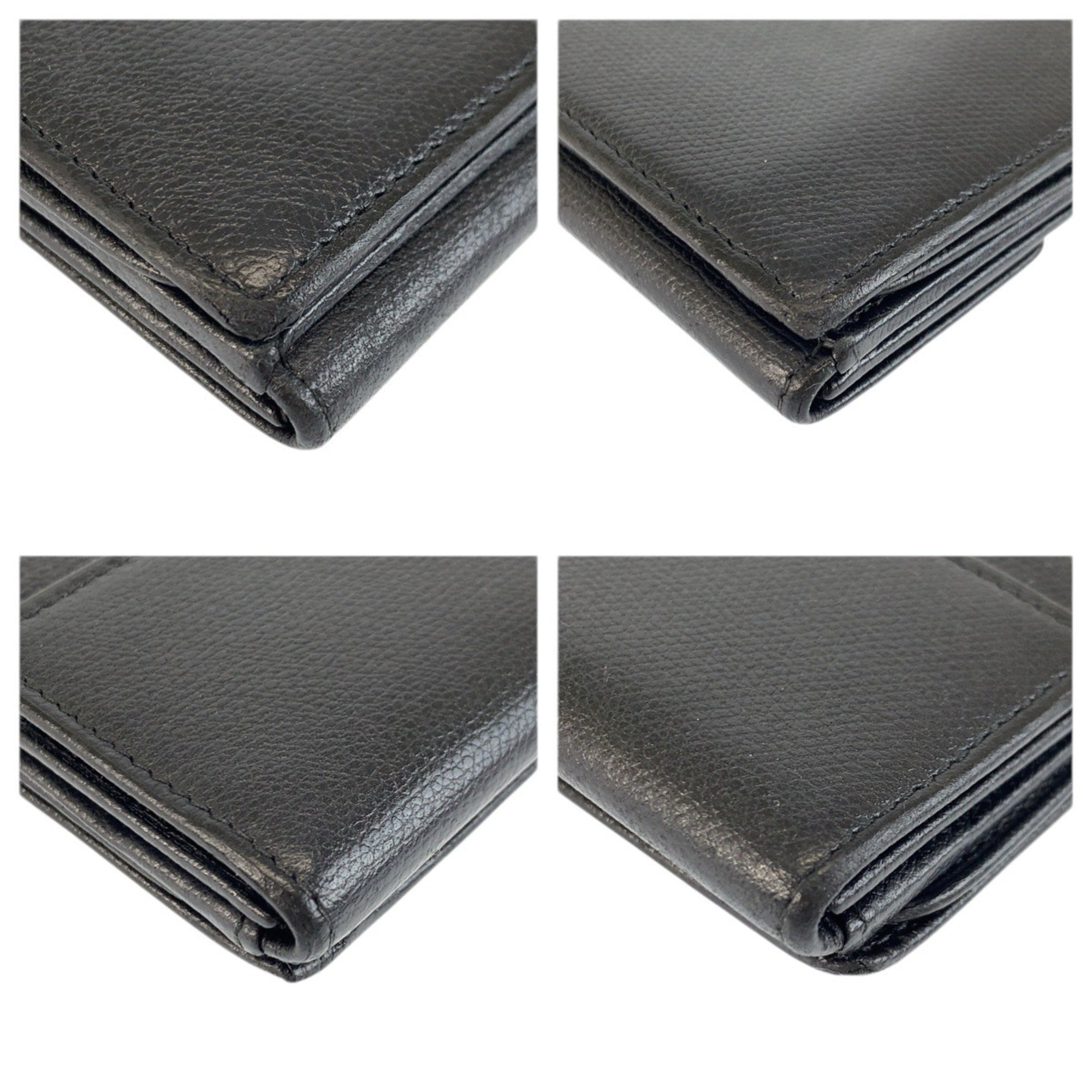 Chanel Black Leather Wallet (Bi-Fold) (Pre-Owned)