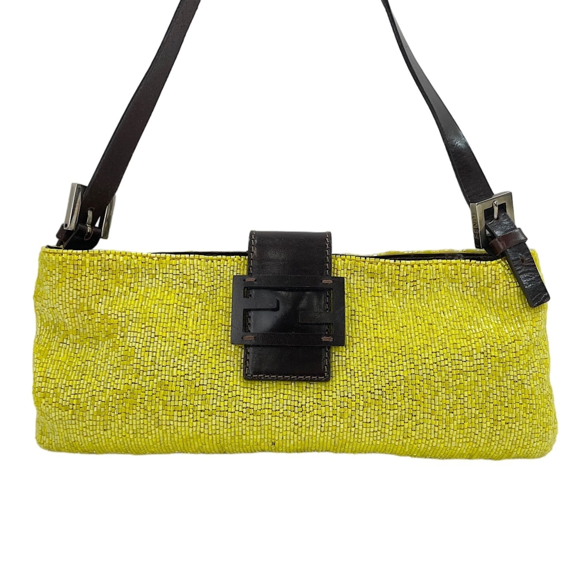 Fendi Yellow Beads Shoulder Bag (Pre-Owned)