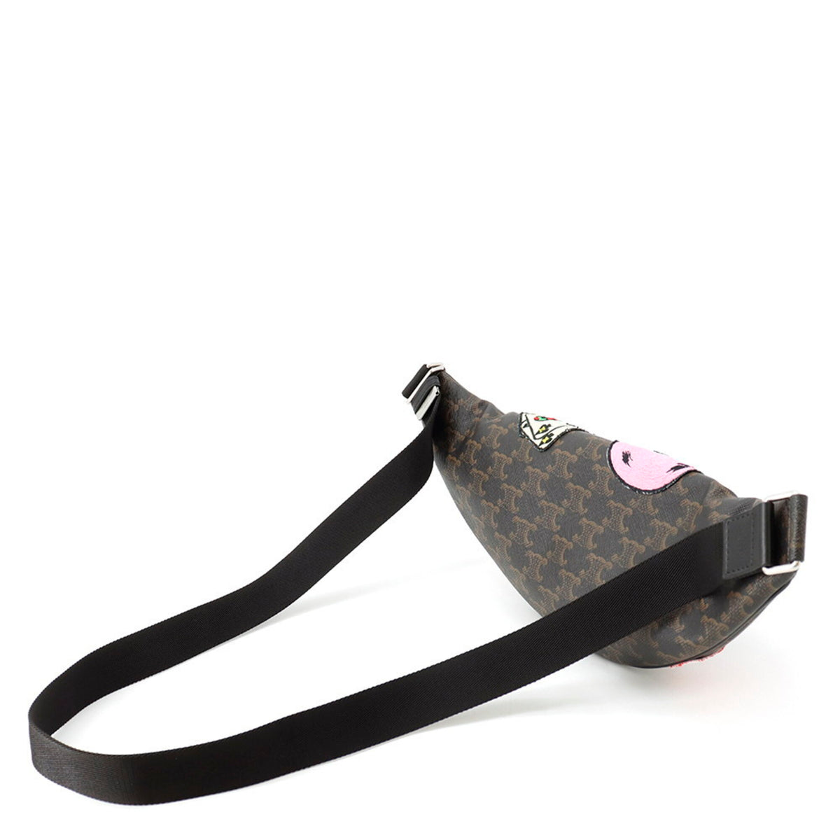 Celine Black Brown Multi-Color Leather Handbag Sling Bag (Pre-Owned)