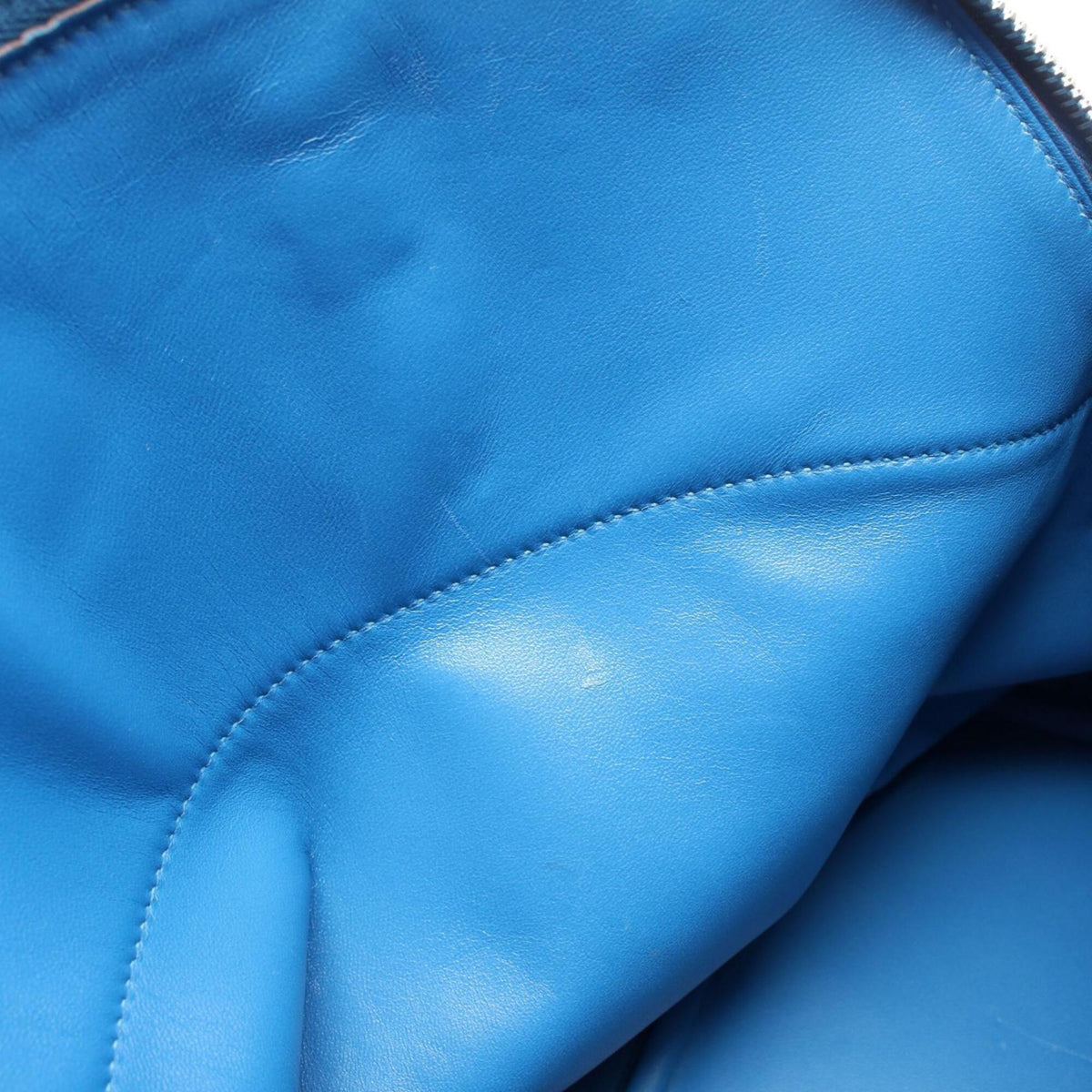 Hermes Blue Taurillon Clemence Leather Leather Handbag (Pre-Owned)