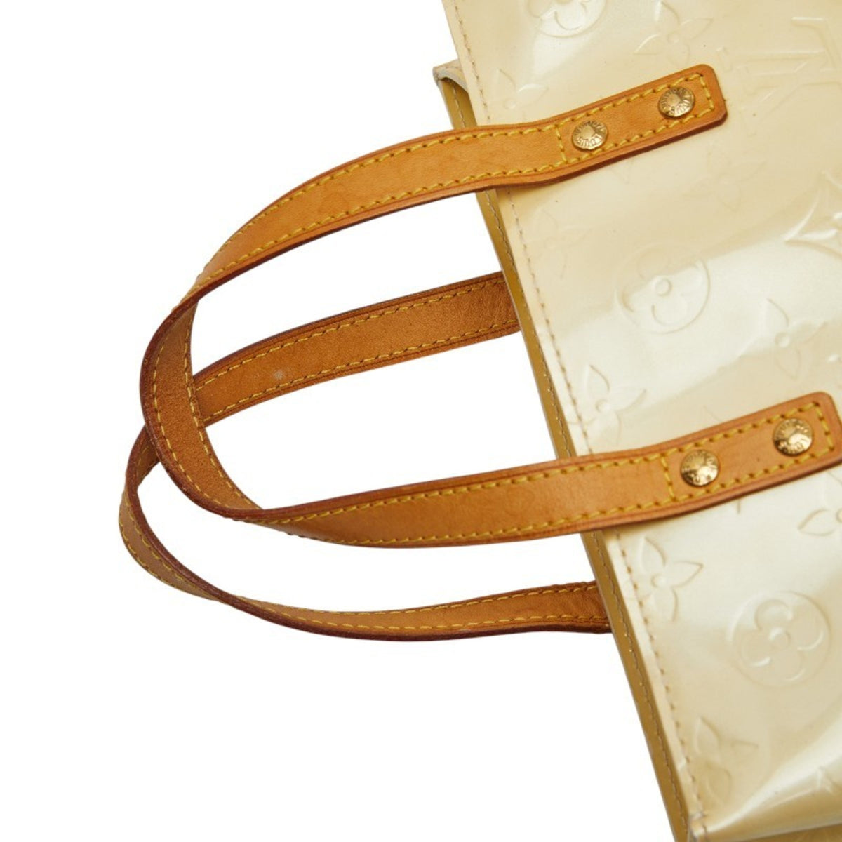 Louis Vuitton Beige Patent Leather Handbag (Pre-Owned)