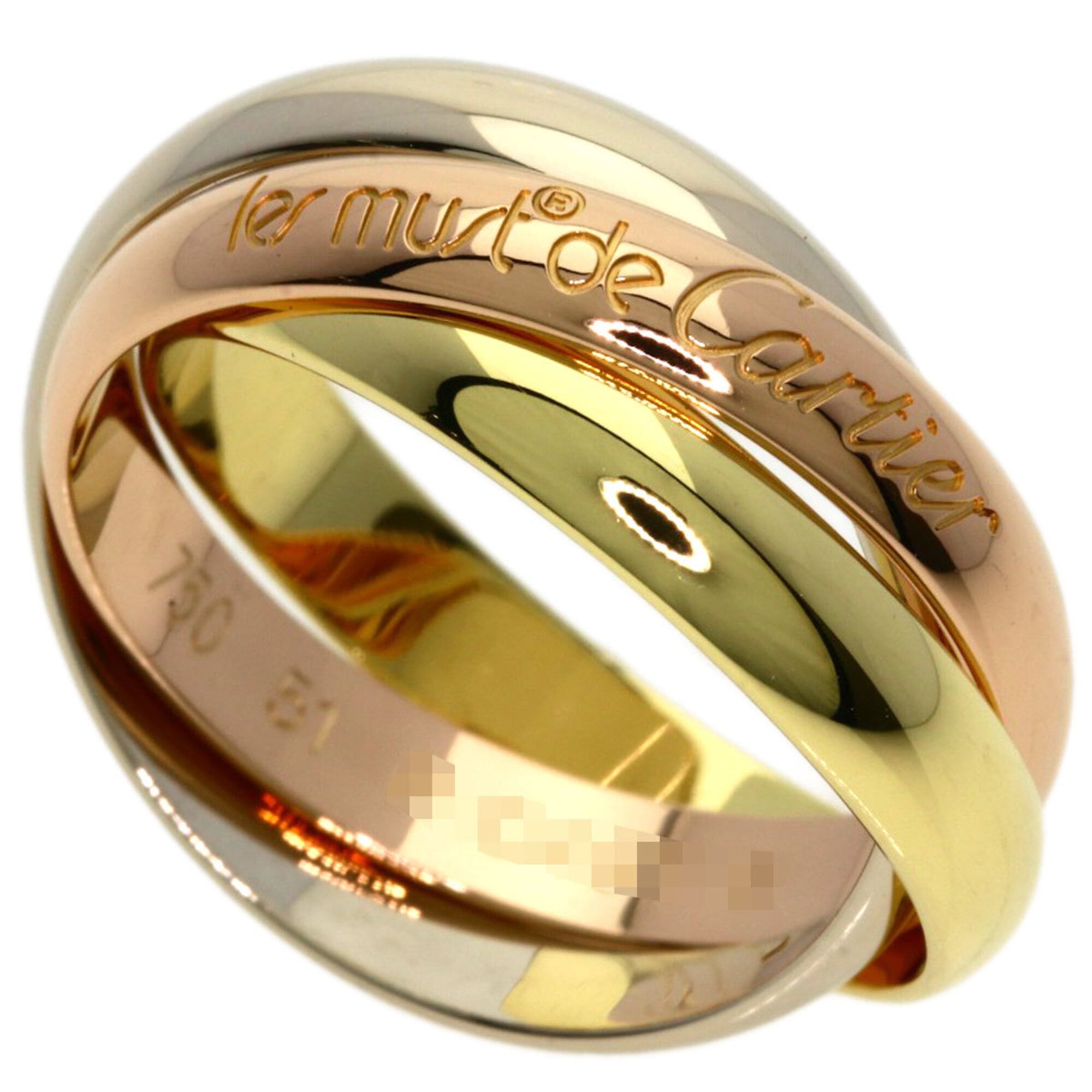 Cartier Yellow Gold (18K) White Gold (18K) Band Ring (Pre-Owned)