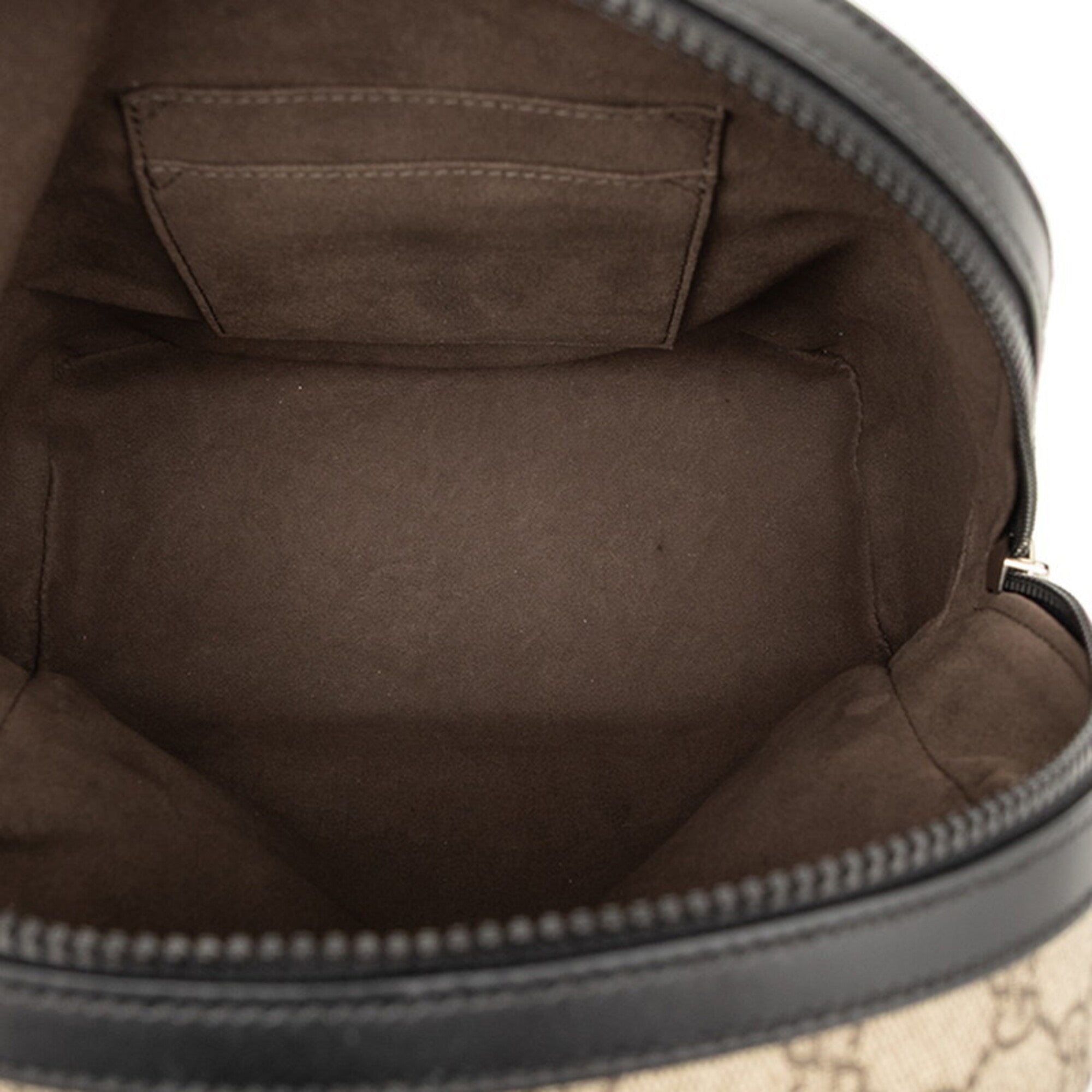 Gucci Beige Black Pvc Leather Backpack (Pre-Owned)