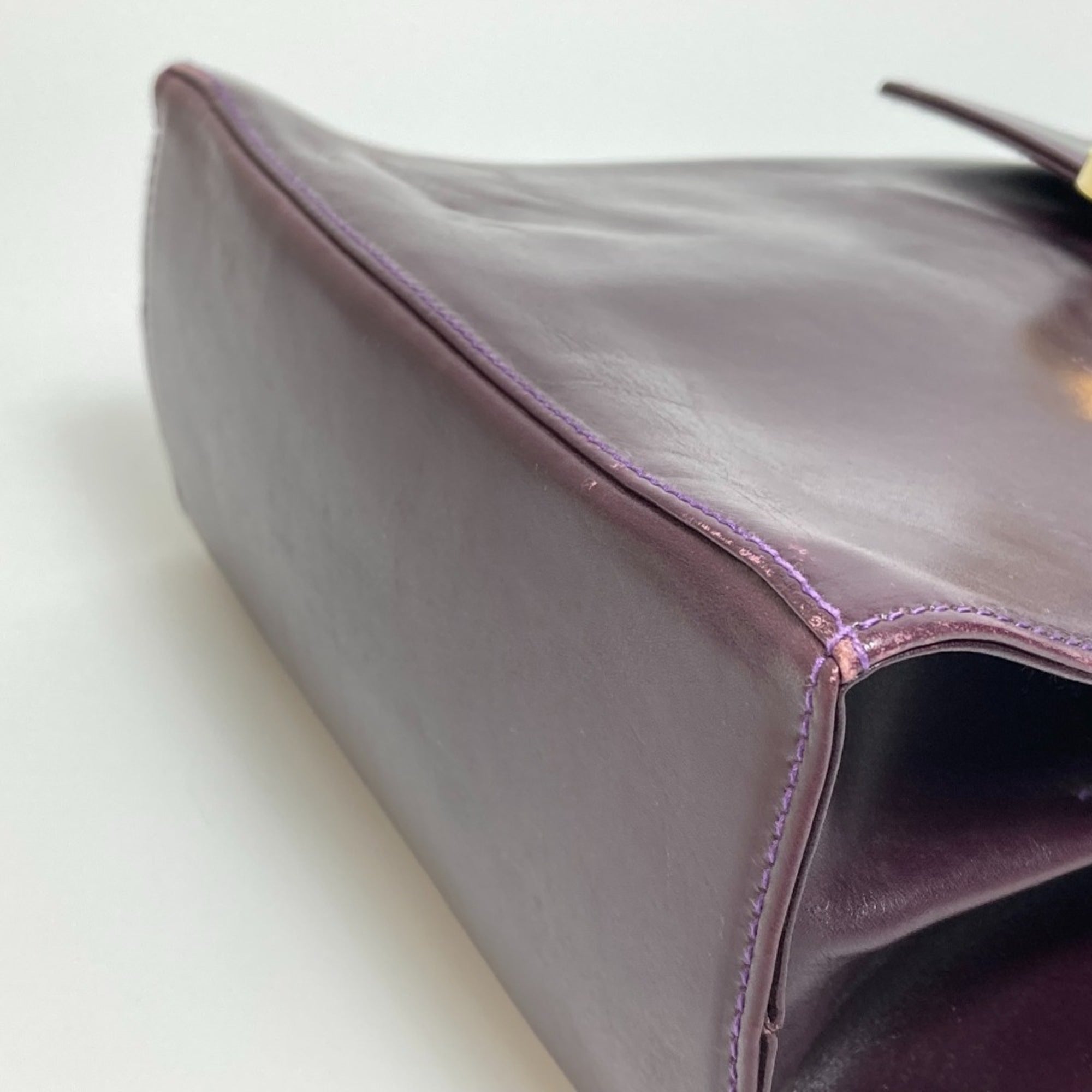 Salvatore Ferragamo Purple Leather Handbag (Pre-Owned)
