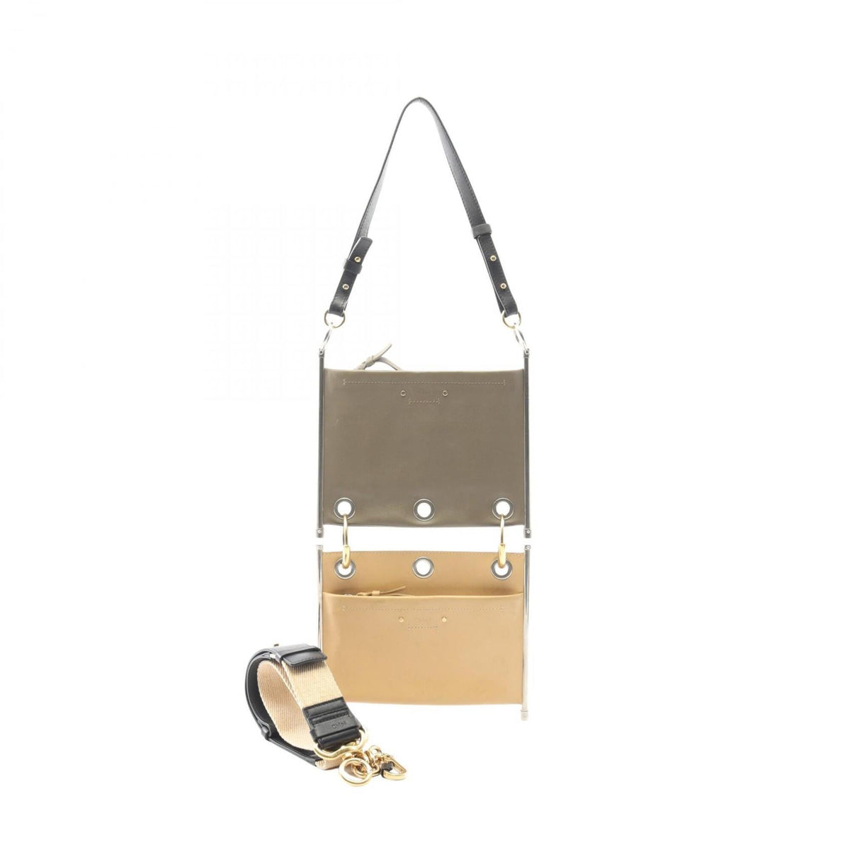 Chloé Beige Khaki Leather Handbag Shoulder Bag (Pre-Owned)