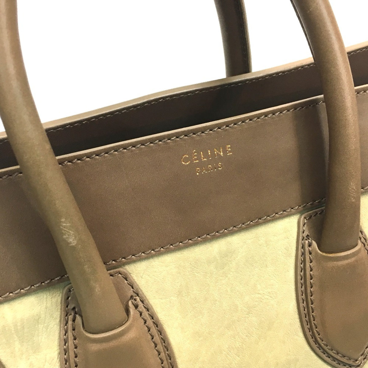 Celine Gray Leather Handbag (Pre-Owned)