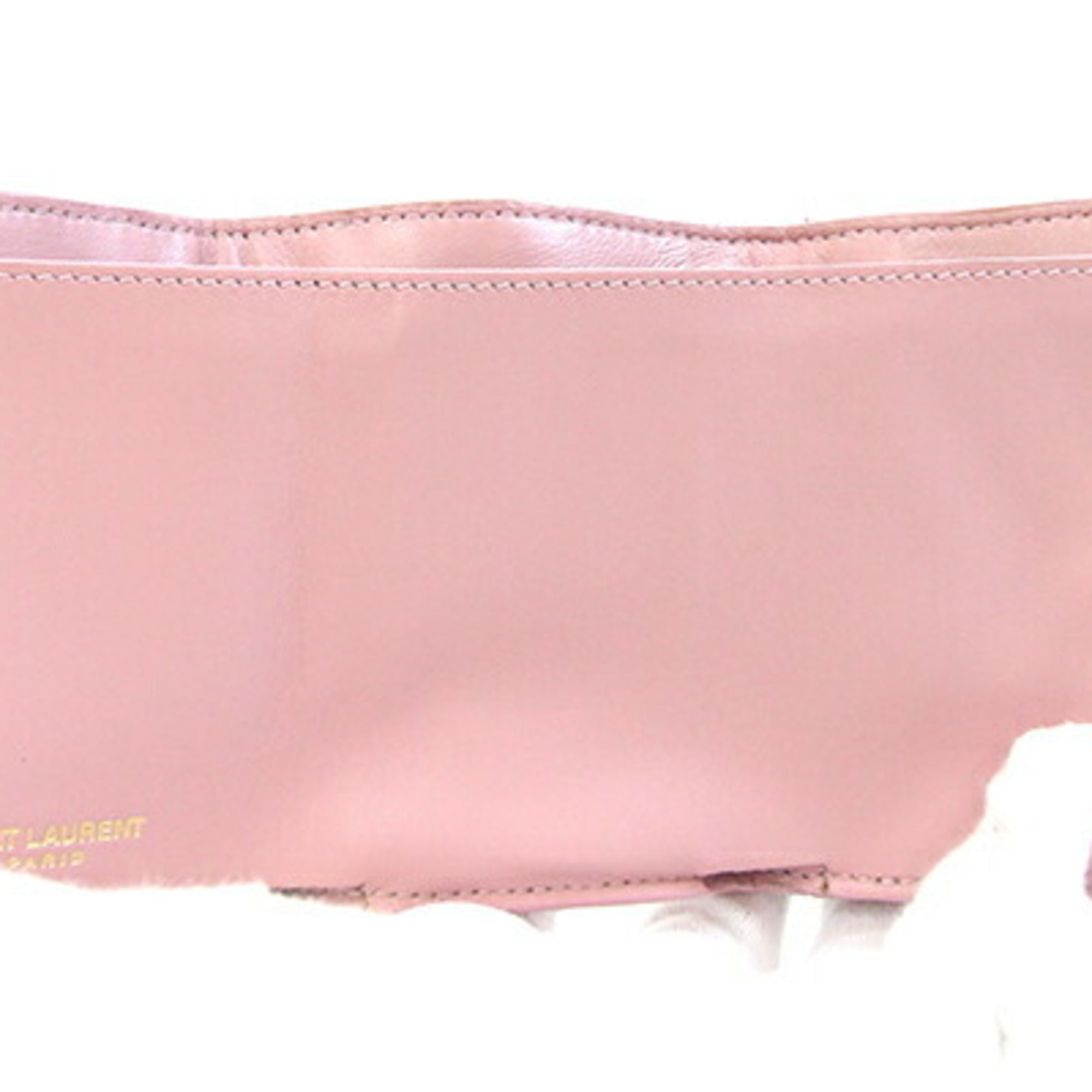 Saint Laurent Black Pink Leather Wallet (Tri-Fold) (Pre-Owned)
