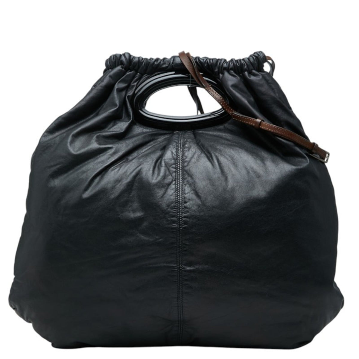 Marni Black Leather Handbag Shoulder Bag (Pre-Owned)