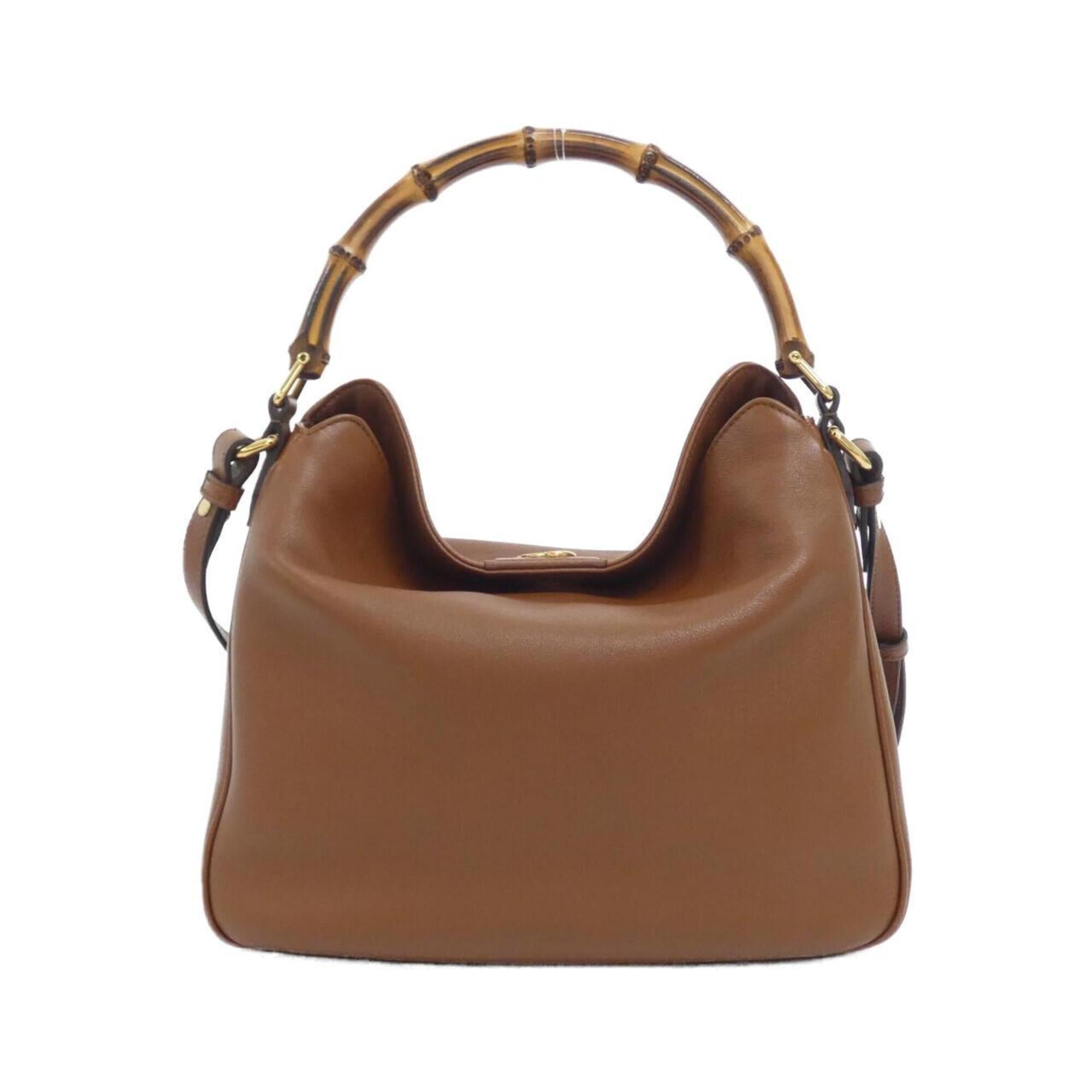 Gucci Brown Leather Shoulder Bag (Pre-Owned)