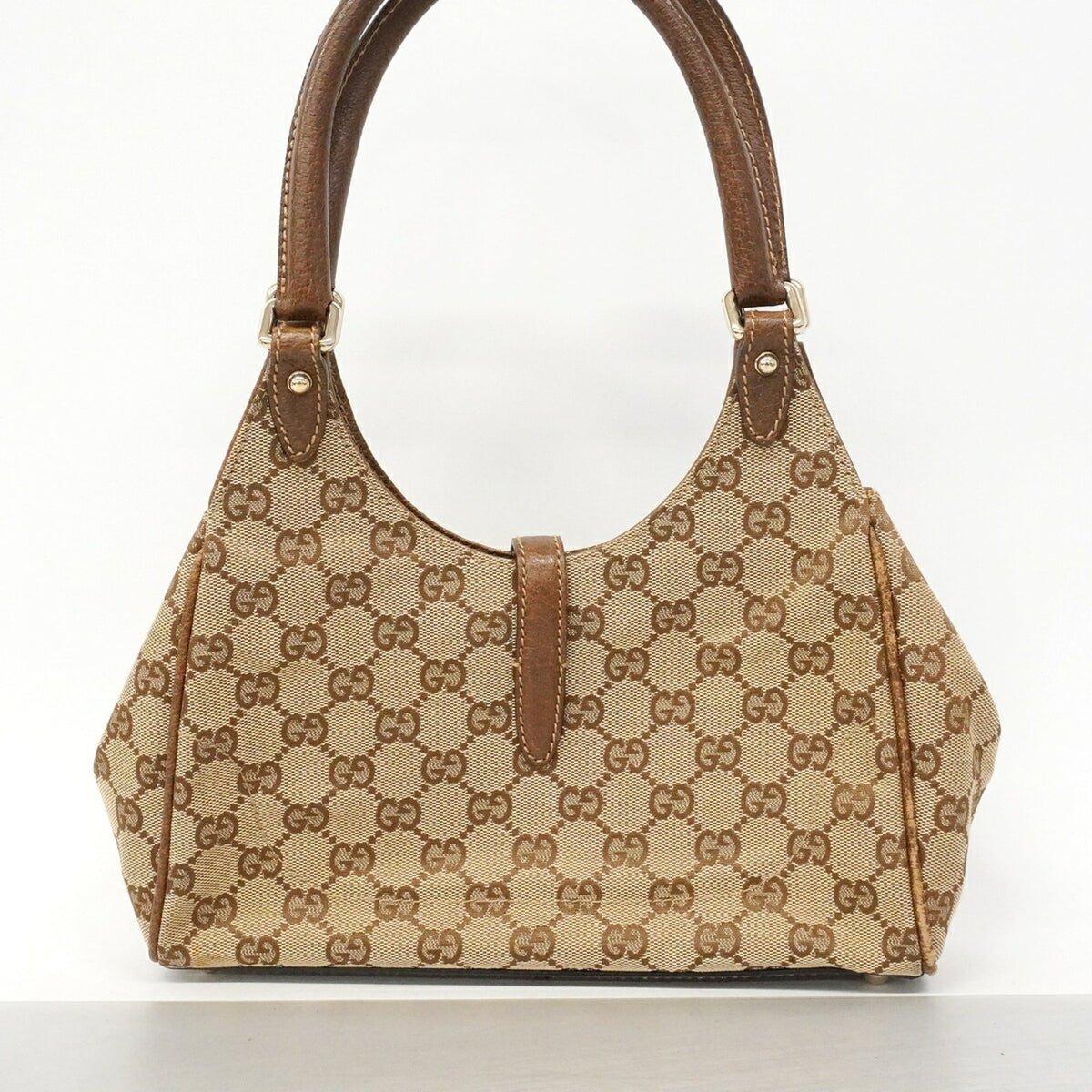 Gucci Brown Canvas Handbag (Pre-Owned)