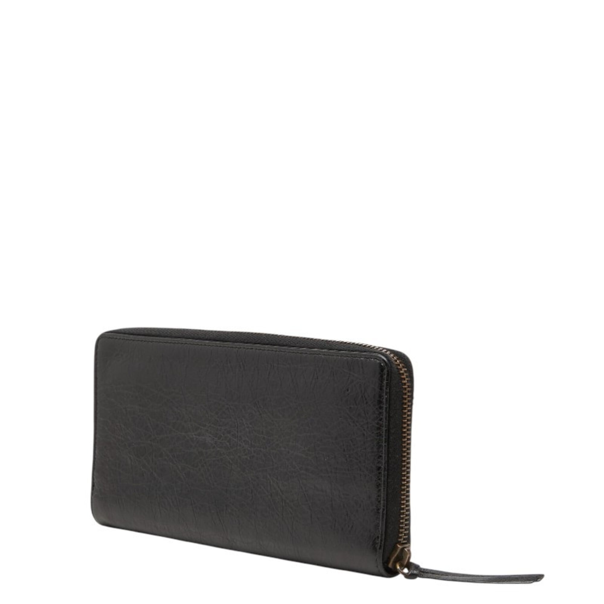 Balenciaga Black Leather Long Wallet (Bi-Fold) (Pre-Owned)