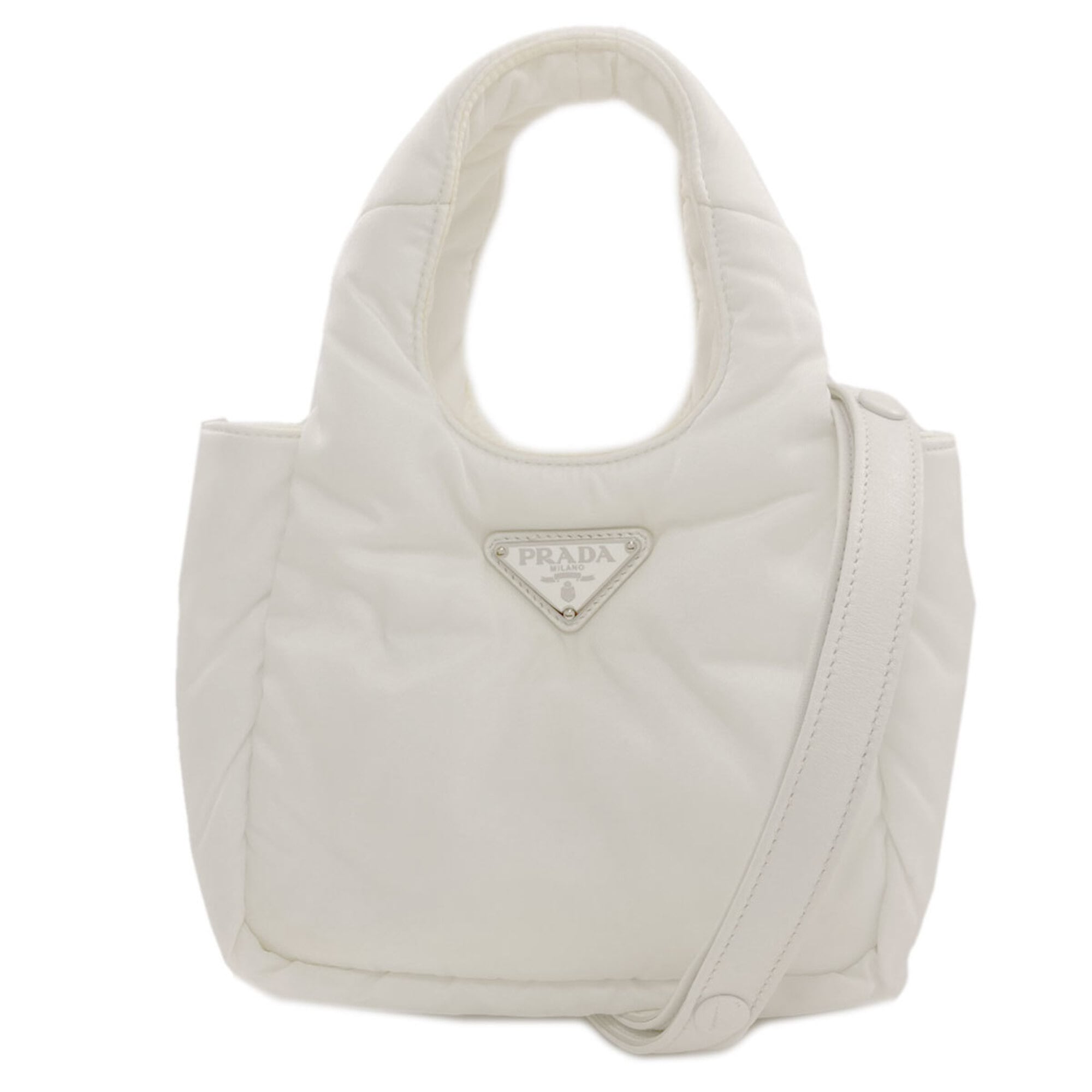Prada White Nylon Handbag (Pre-Owned)