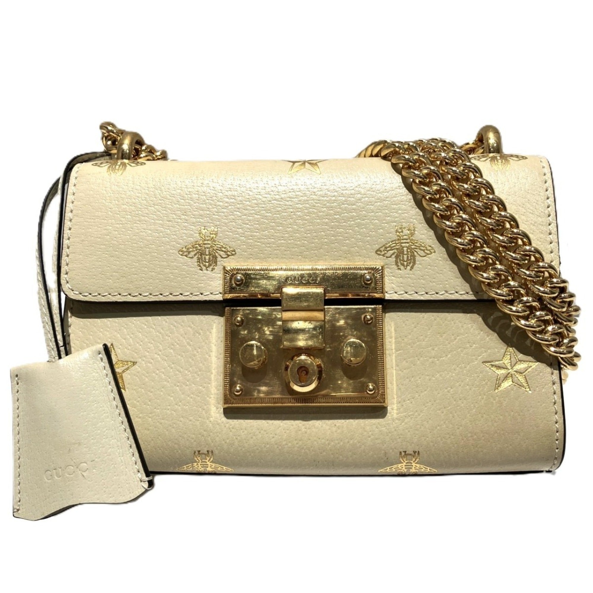Gucci Beige Leather Shoulder Bag (Pre-Owned)