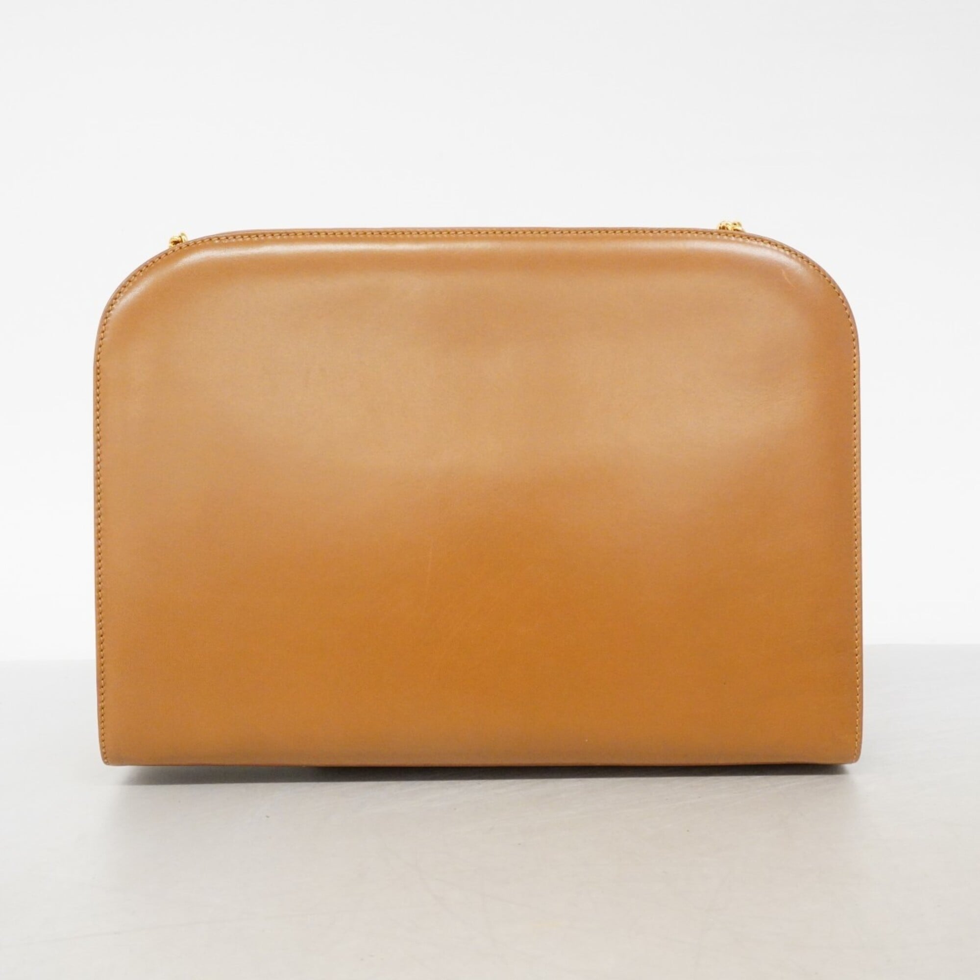 Salvatore Ferragamo Brown Leather Shoulder Bag (Pre-Owned)
