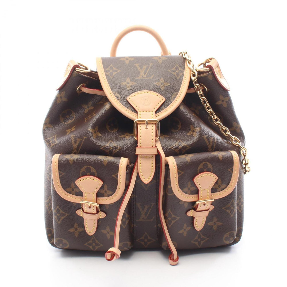 Louis Vuitton Brown Pvc Leather Backpack Handbag (Pre-Owned)