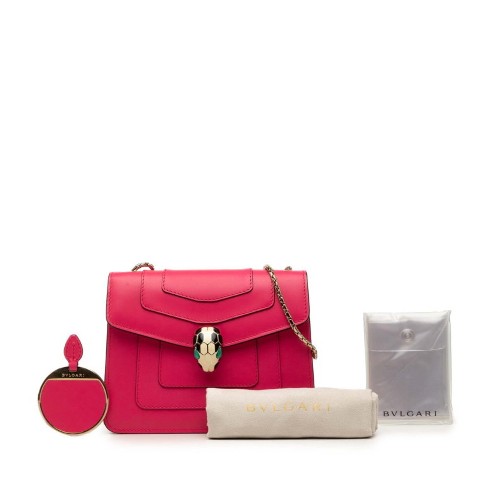 Bvlgari Pink Leather Shoulder Bag (Pre-Owned)