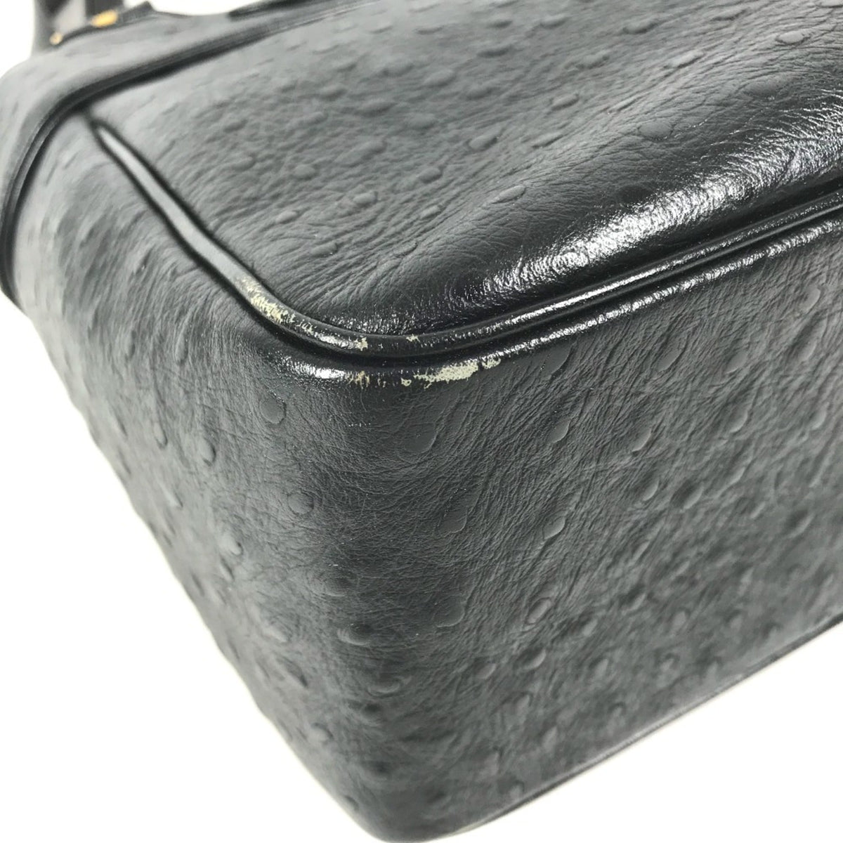 Versace Black Leather Shoulder Bag Tote Bag (Pre-Owned)