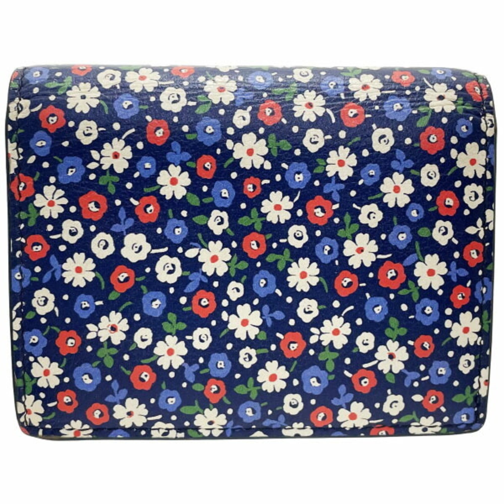 Miu Miu Multi-Color Navy Leather Wallet (Bi-Fold) (Pre-Owned)