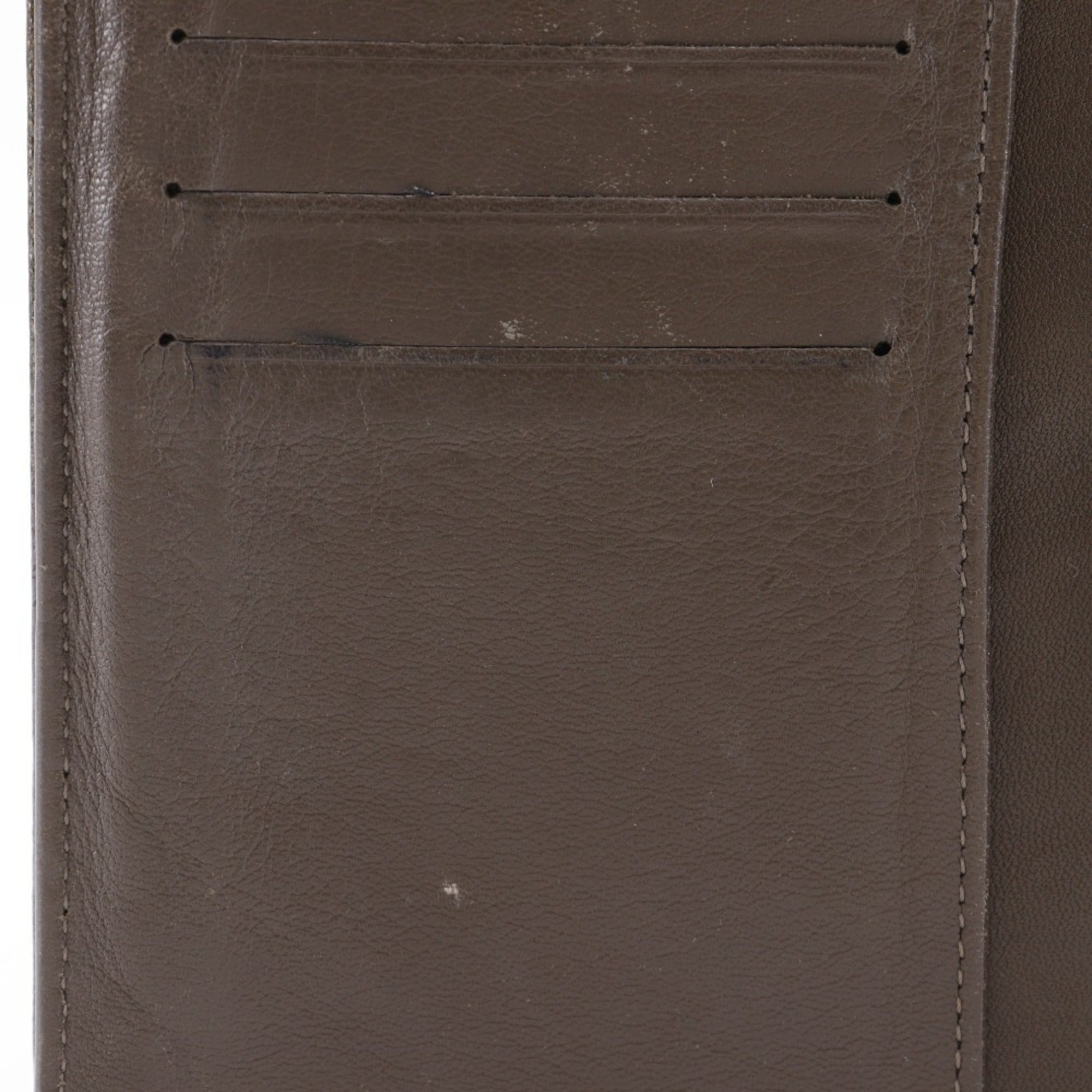Chanel Bronze Leather Long Wallet (Bi-Fold) (Pre-Owned)