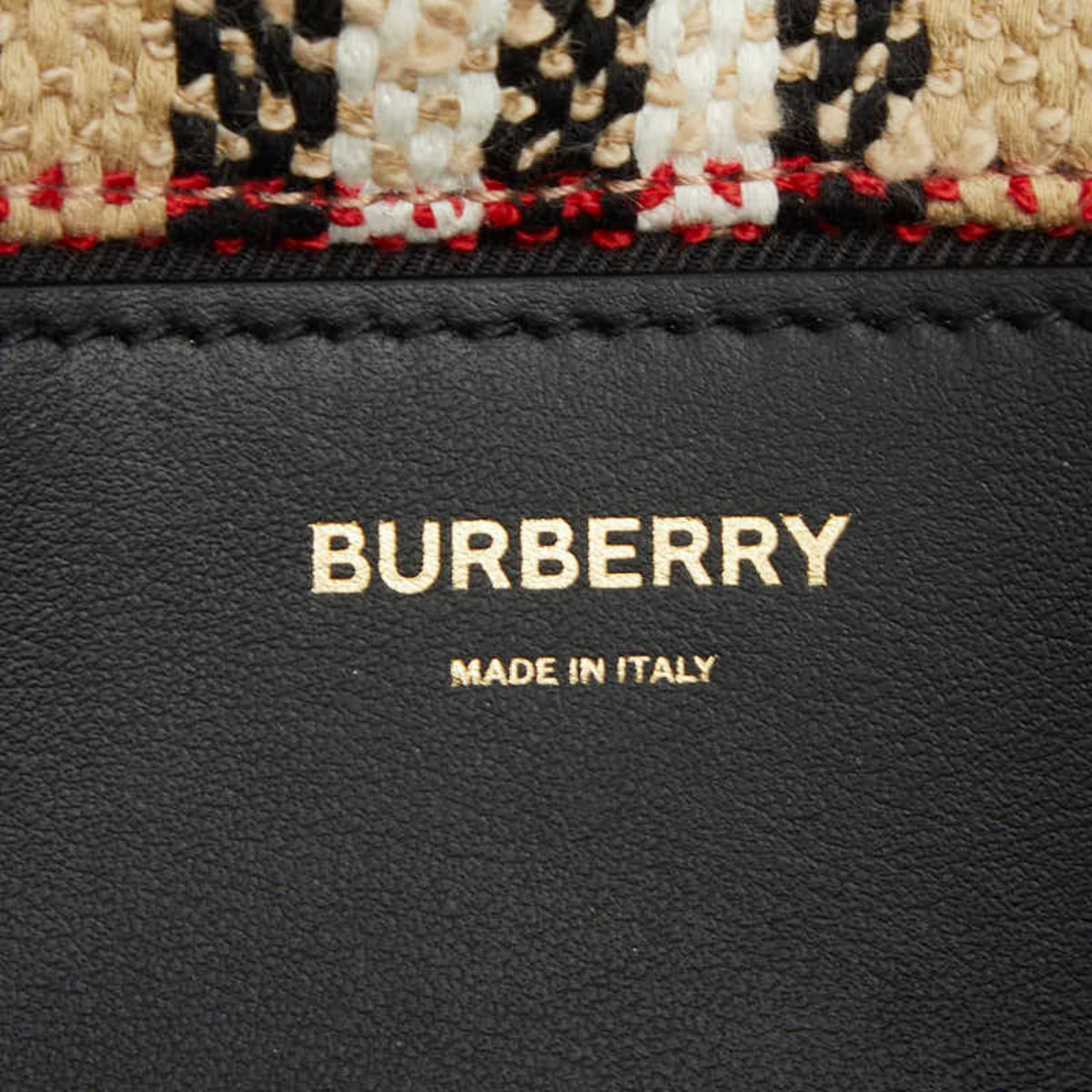 Burberry Beige Tweed Leather Shoulder Bag (Pre-Owned)
