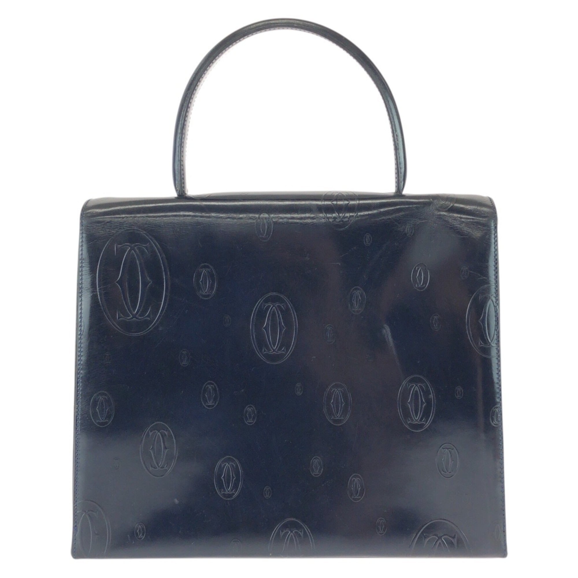 Cartier Dark Navy Navy Patent Leather Handbag (Pre-Owned)