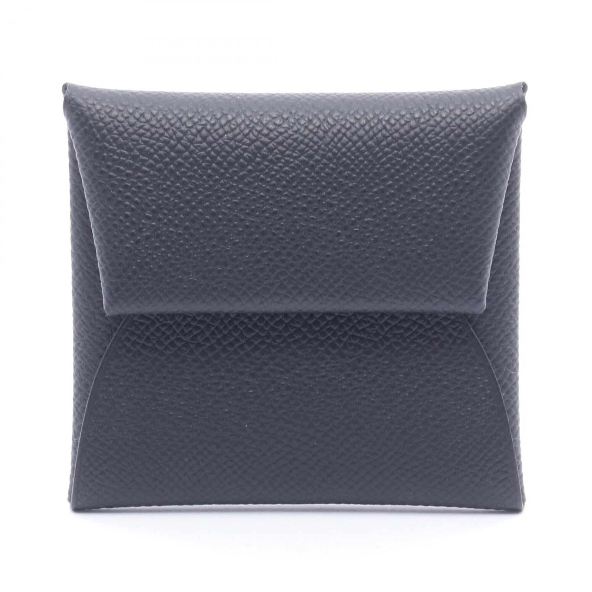 Hermes Black Epsom Leather Leather Coin Purse/Coin Case (Pre-Owned)