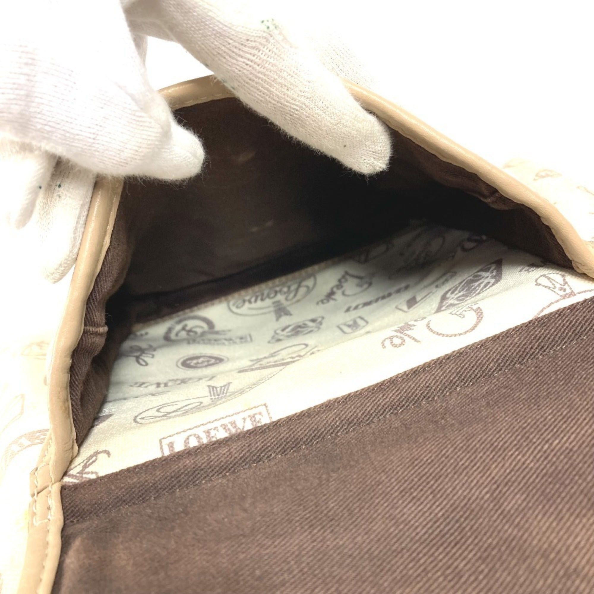 Loewe Beige Multi-Color Leather Canvas Pochette Shoulder Bag (Pre-Owned)