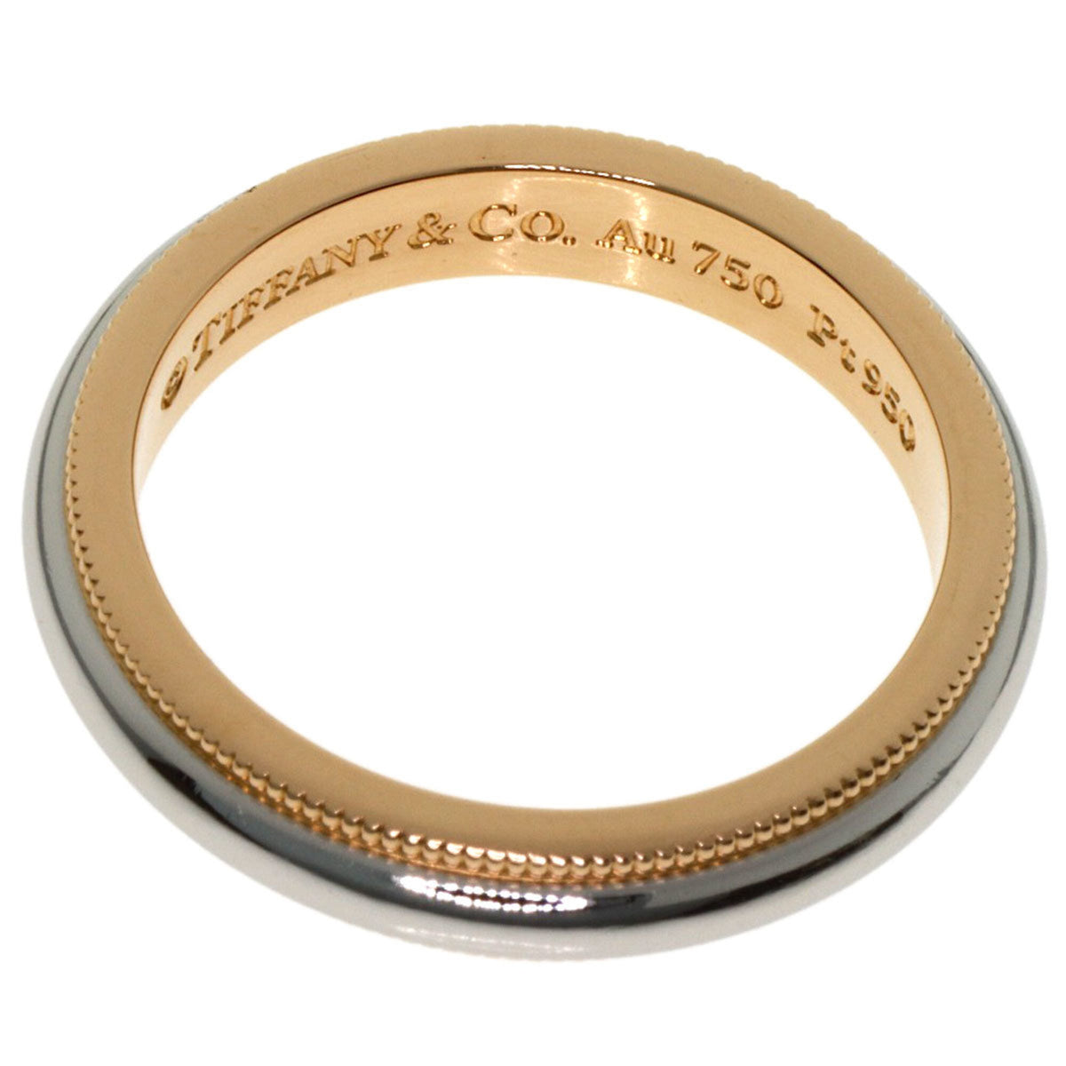 Tiffany Pink Gold (18K) Platinum 950 Band Ring (Pre-Owned)
