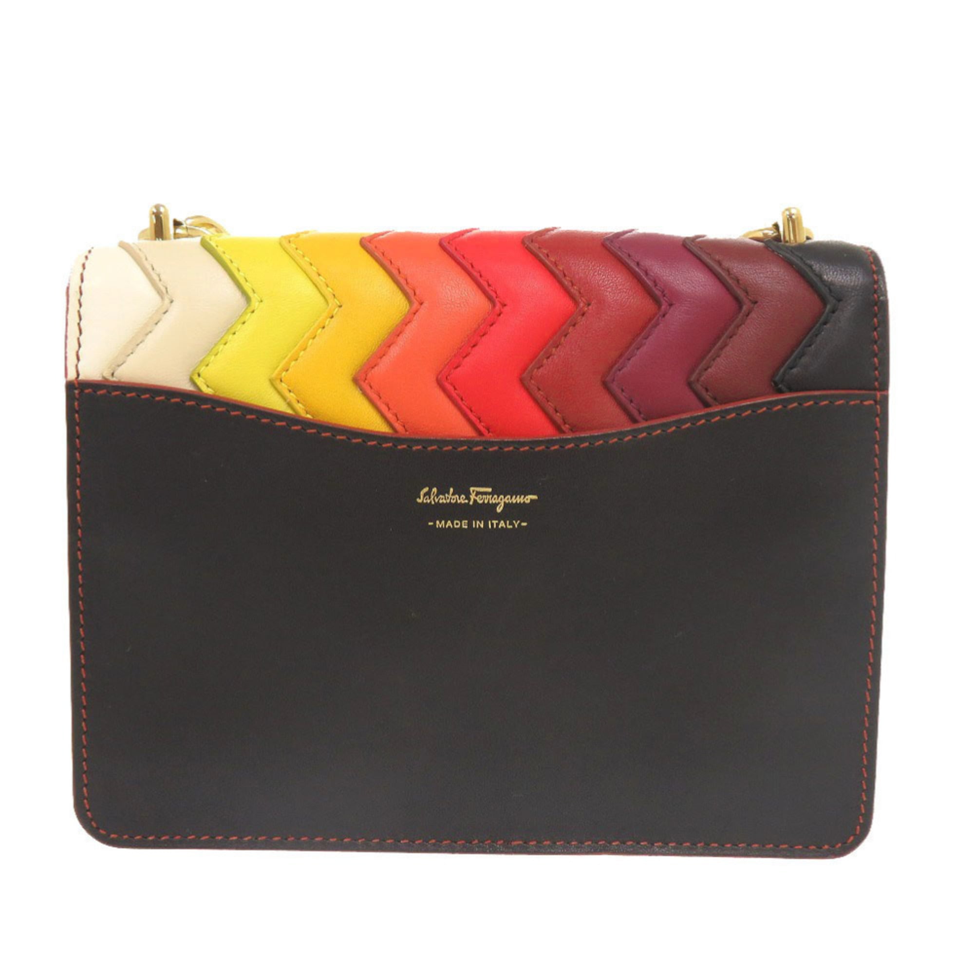 Salvatore Ferragamo Multi-Color Leather Shoulder Bag (Pre-Owned)