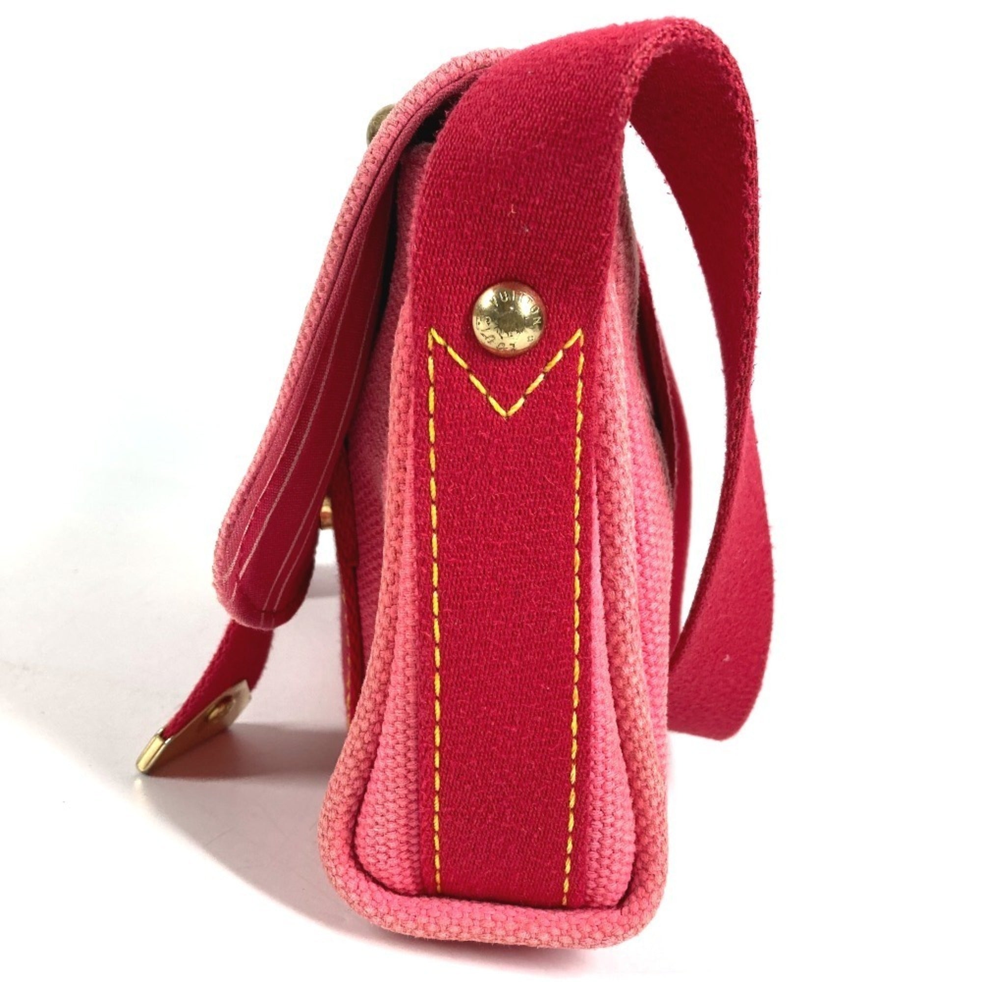 Louis Vuitton Antigua Pink Canvas Handbag Shoulder Bag (Pre-Owned)
