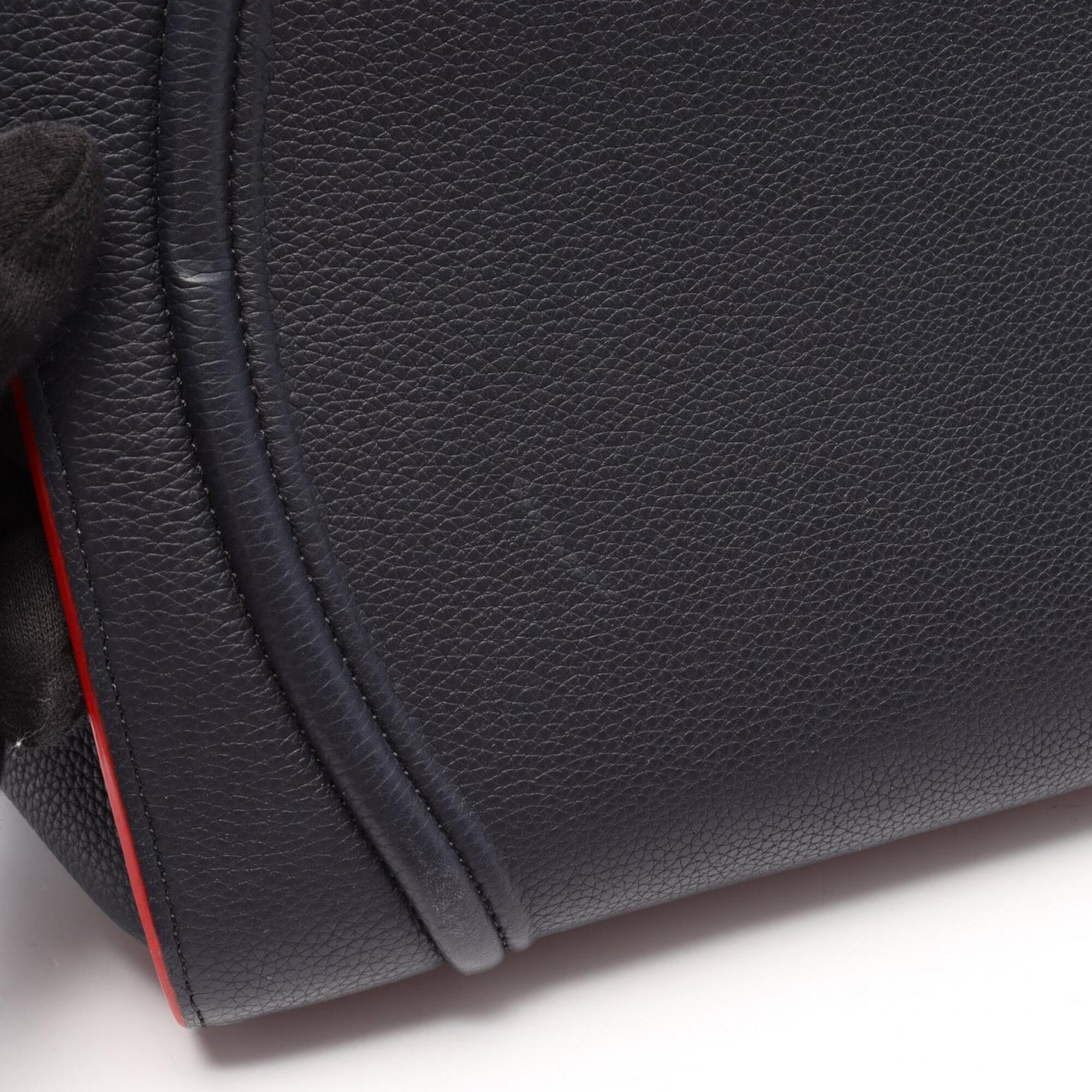 Celine Navy Red Color Leather Handbag Tote Bag (Pre-Owned)