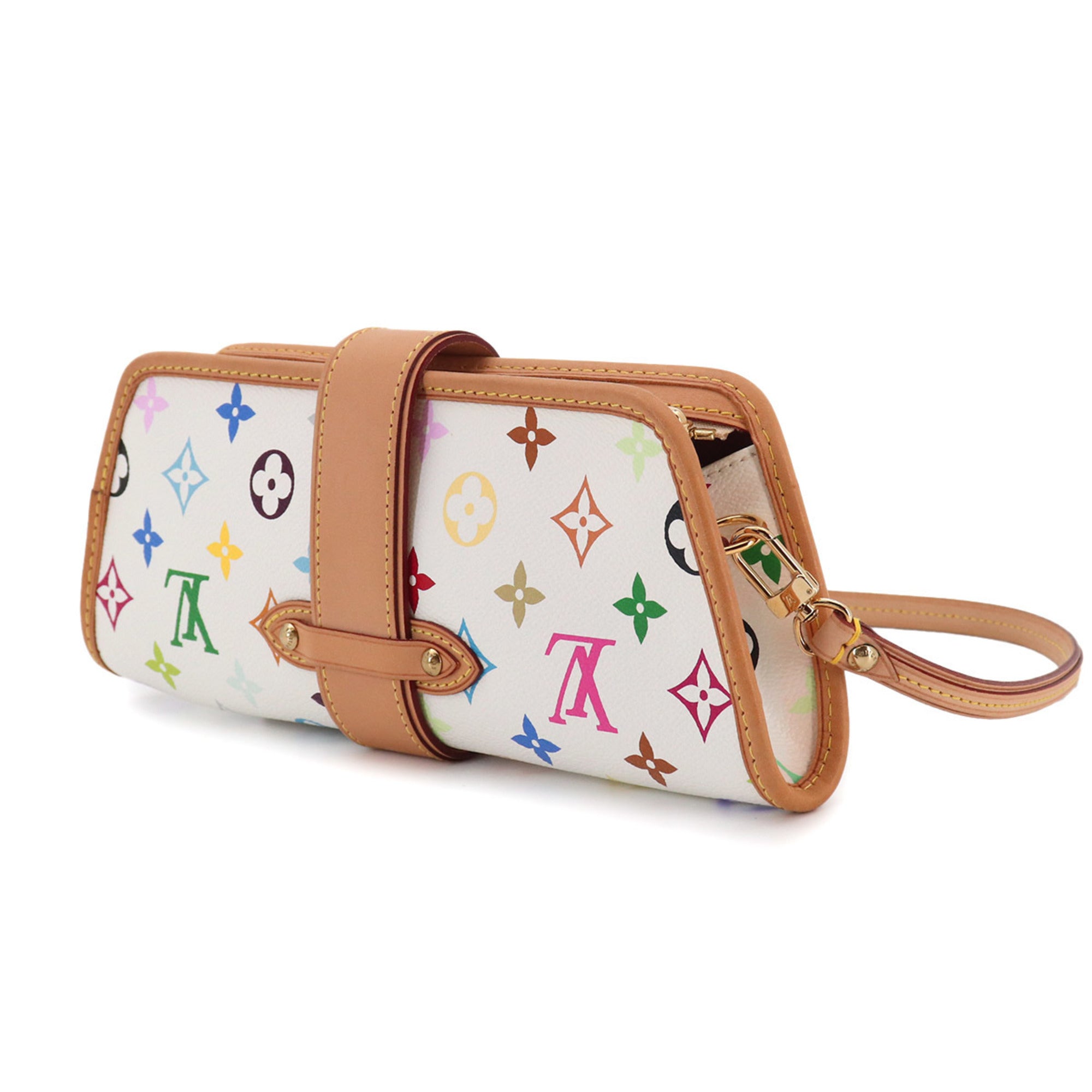 Louis Vuitton Blanc Multi-Color Monogram Multicolore Canvas Handbag Shoulder Bag (Pre-Owned)
