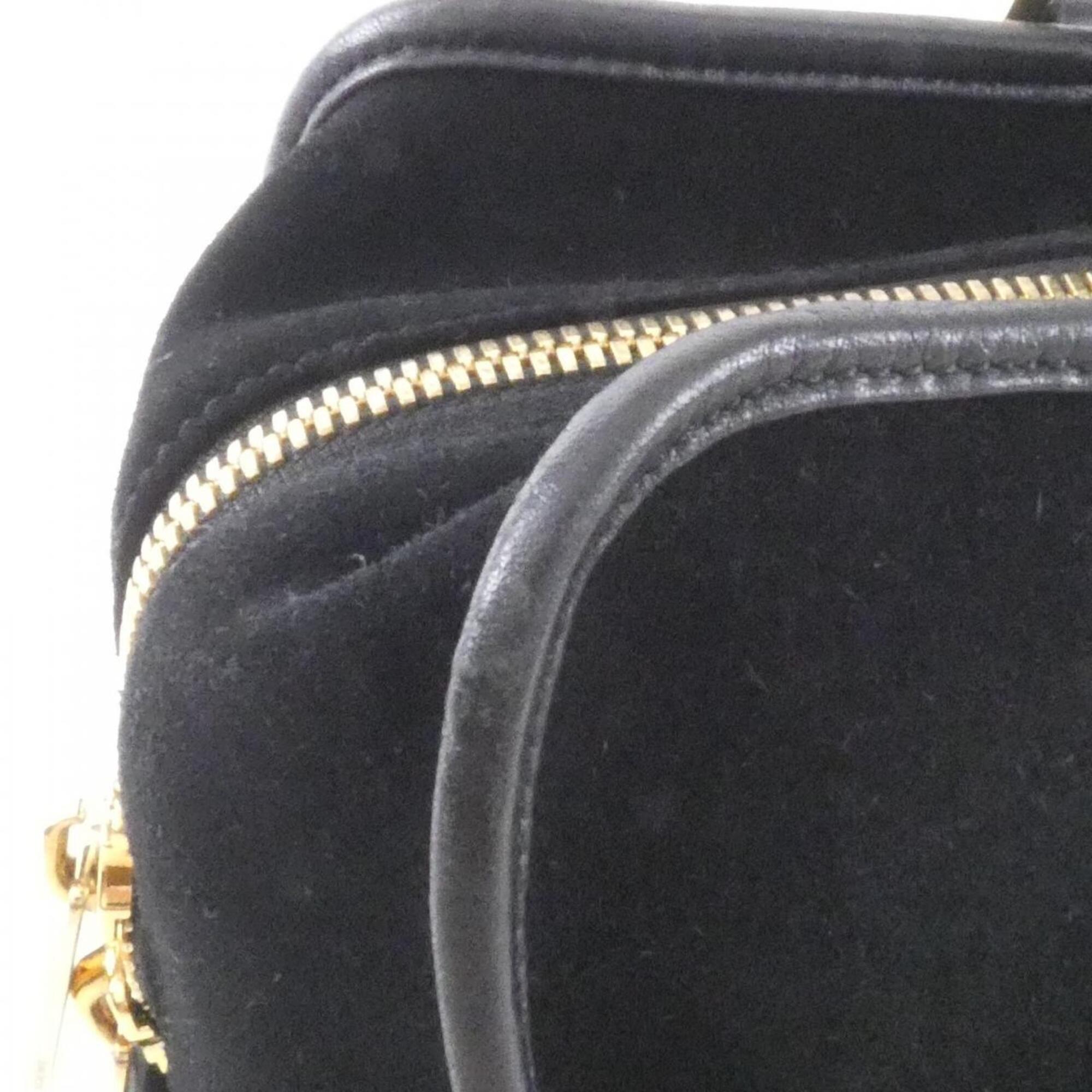 Loewe Black Suede Leather Handbag (Pre-Owned)