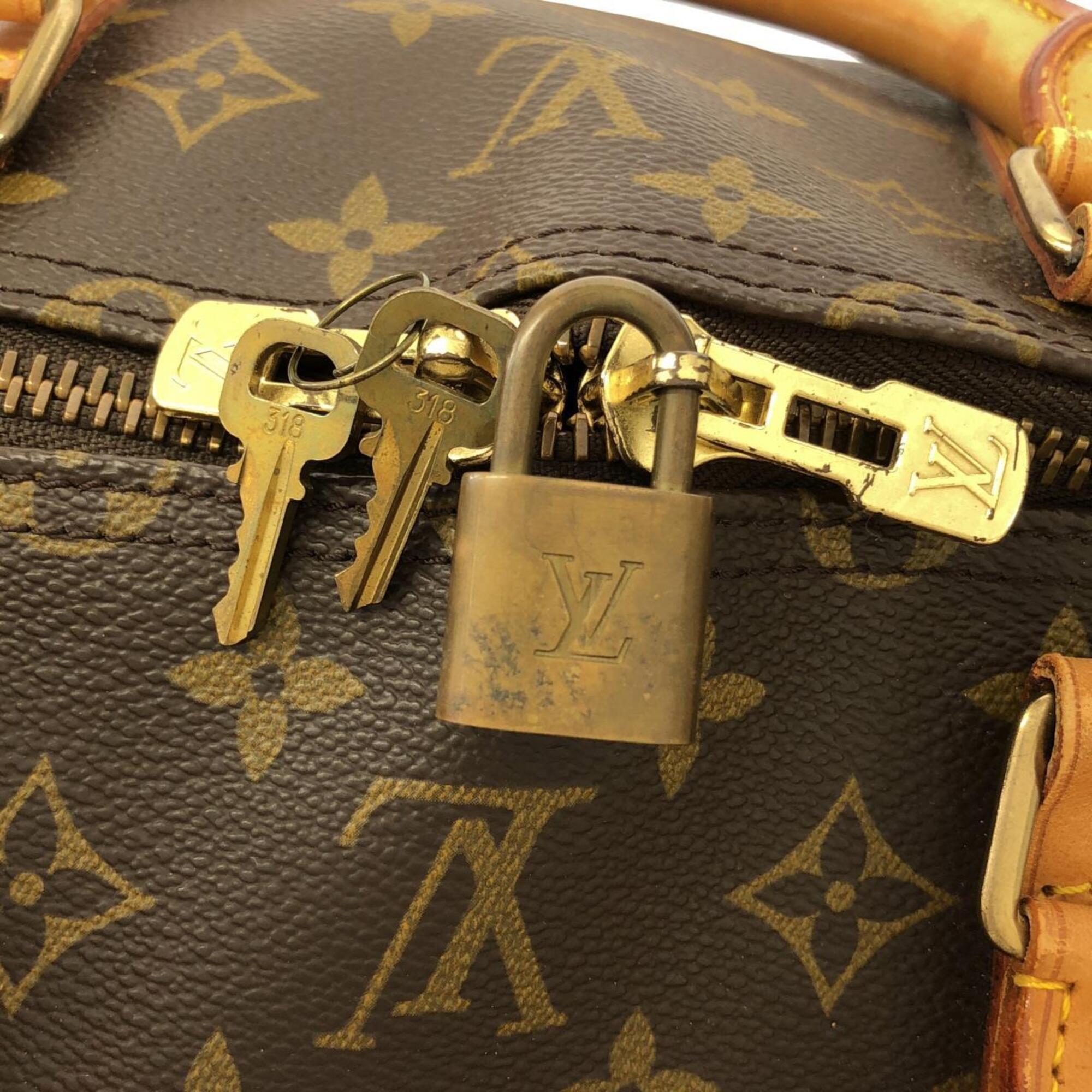Louis Vuitton Brown Coated Canvas Boston Bag (Pre-Owned)