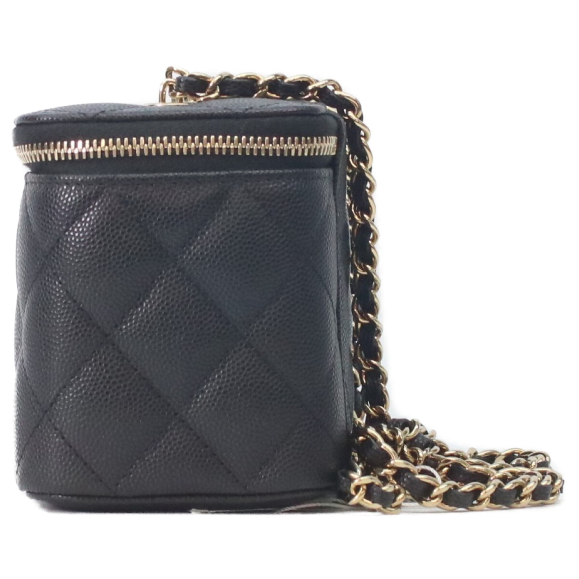 Chanel Black Grained Calfskin Shoulder Bag (Pre-Owned)