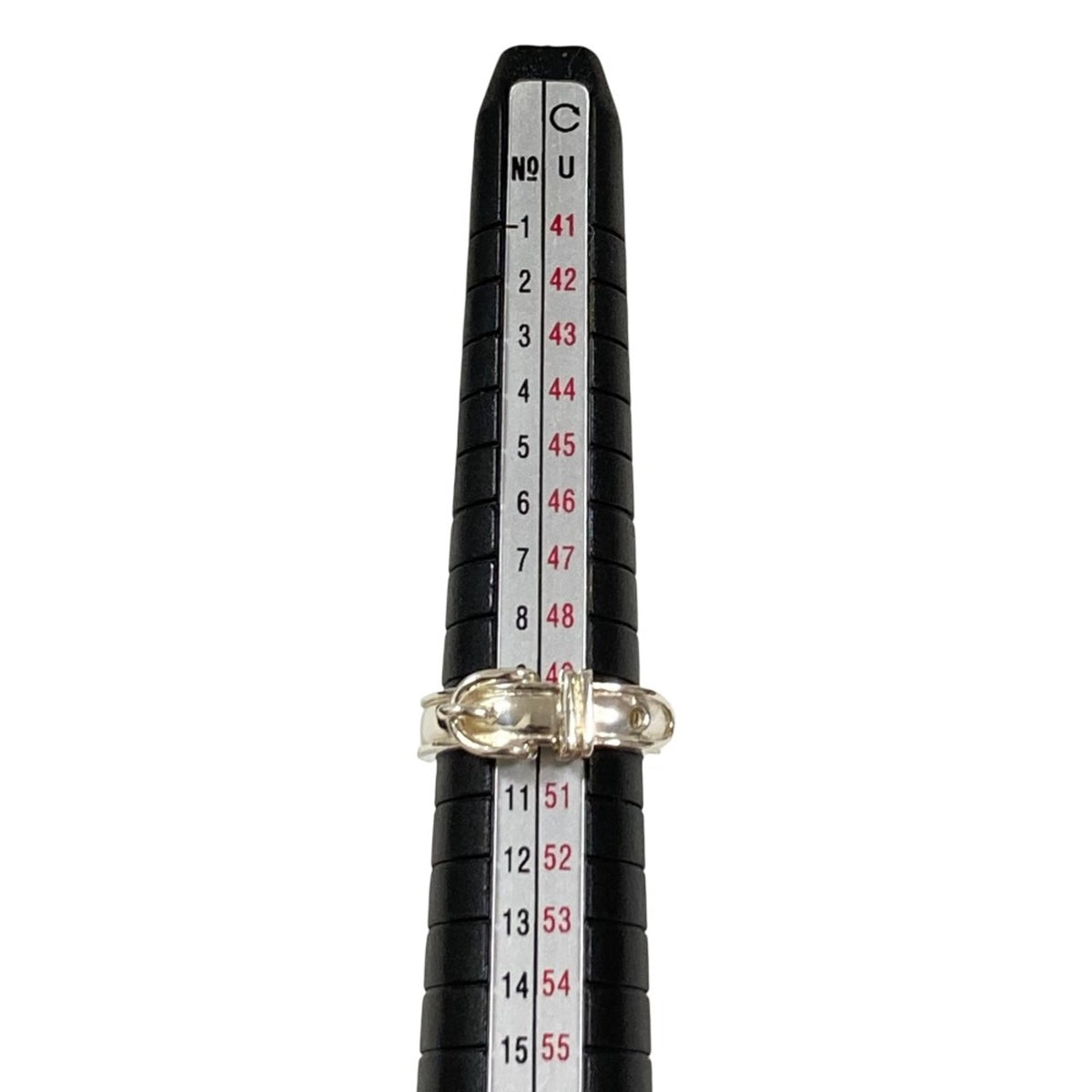 Hermes Silver Silver 925 Band Ring (Pre-Owned)