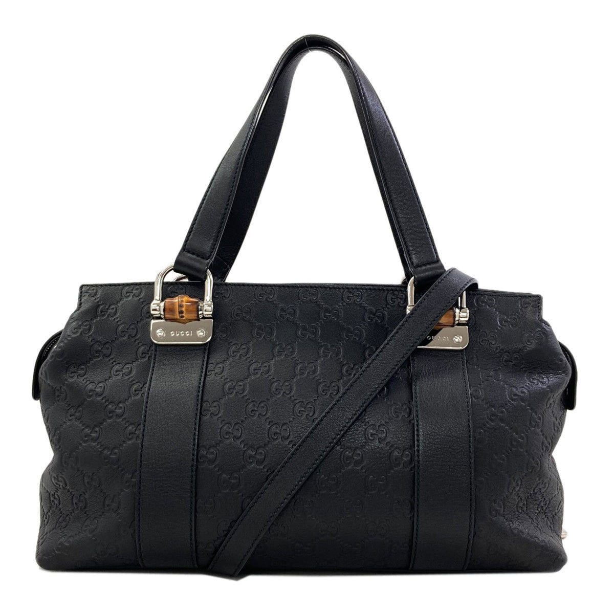 Gucci Black Leather Tote Bag (Pre-Owned)