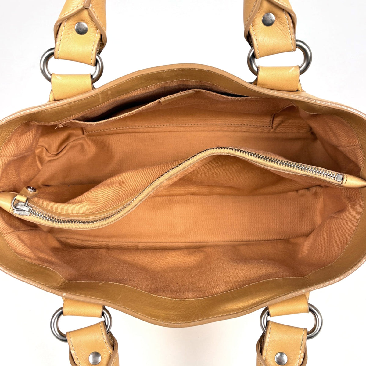 Celine Boogie Beige Leather Handbag (Pre-Owned)