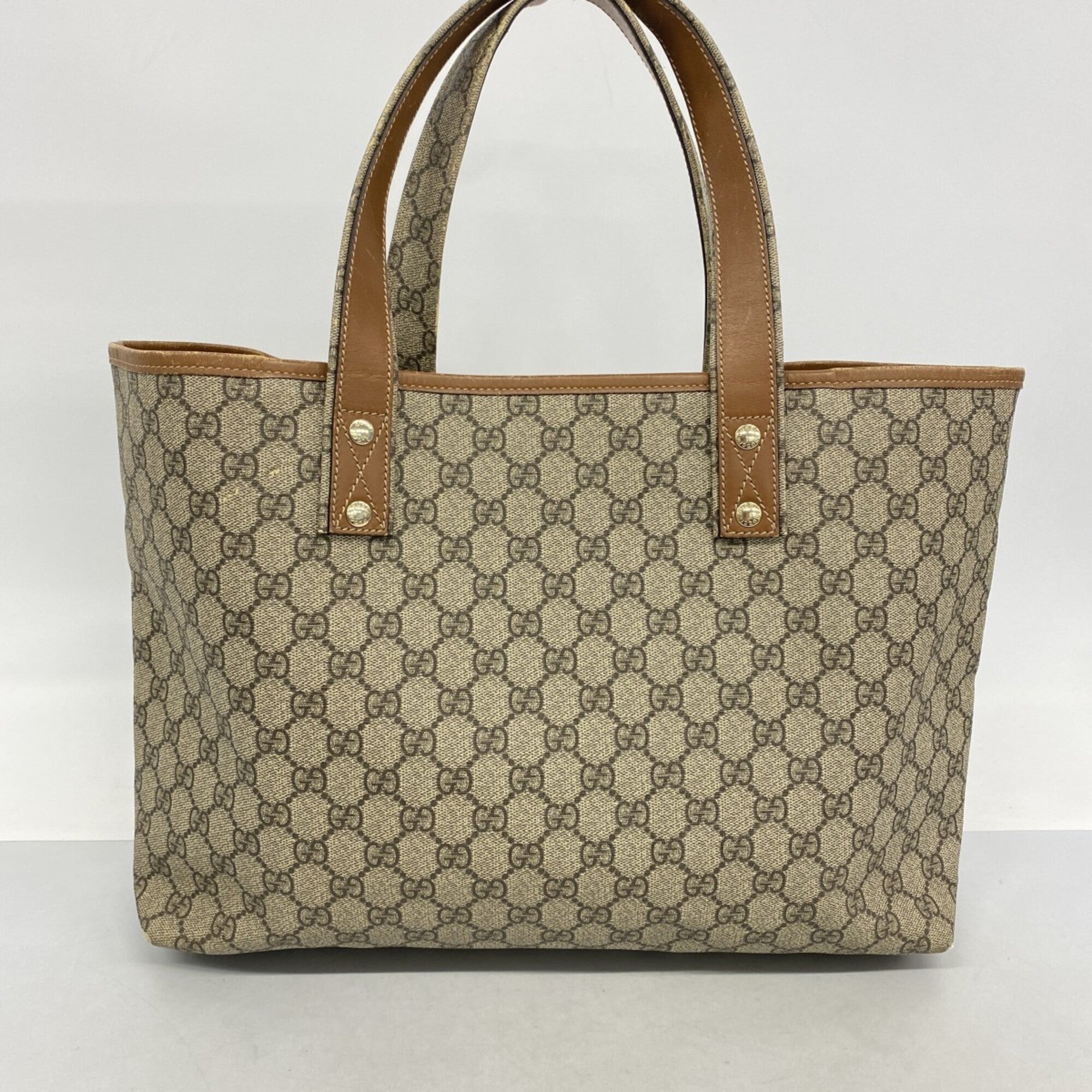 Gucci Beige Brown Pvc Tote Bag (Pre-Owned)